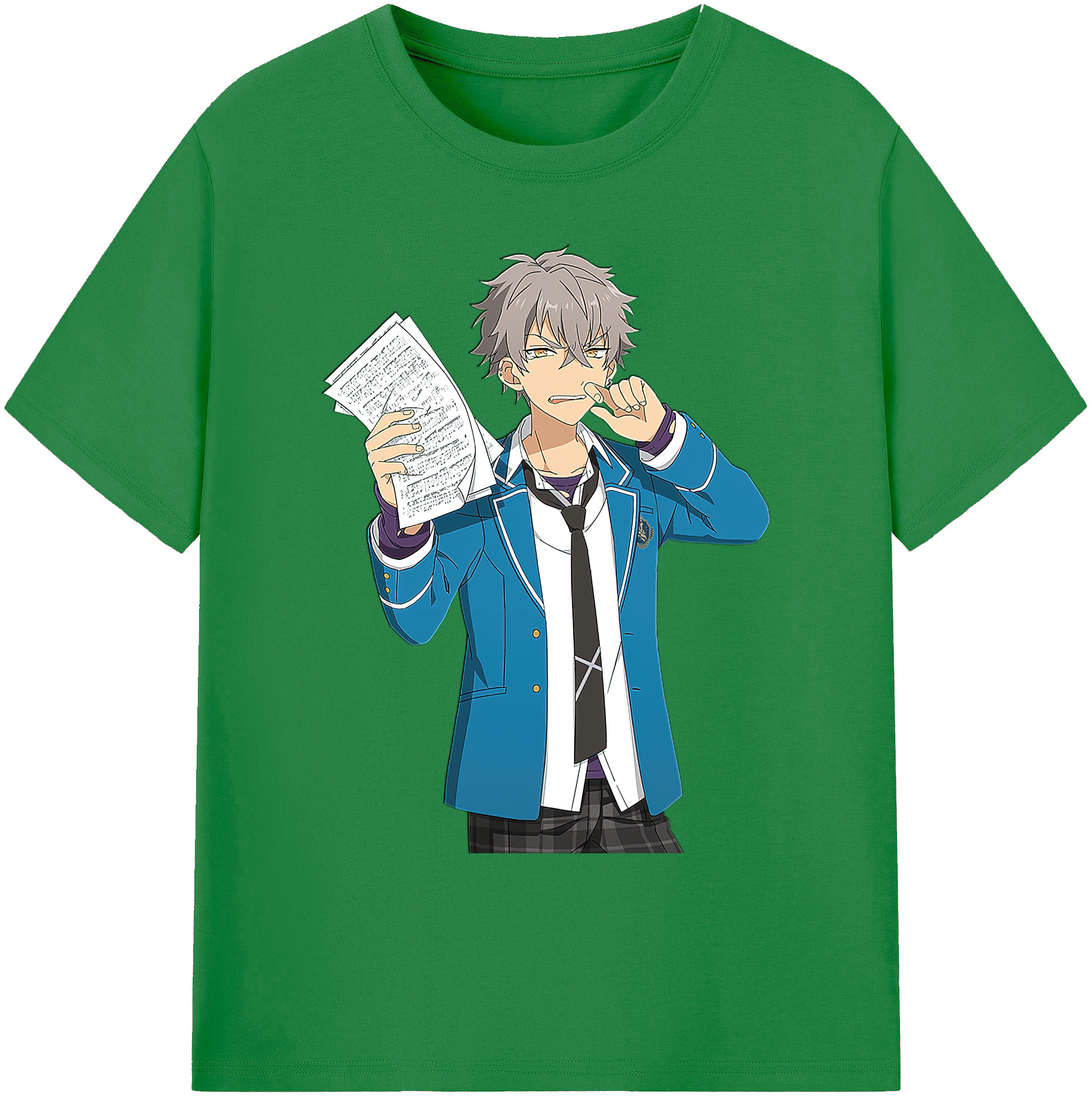 （画像用） あんさんぶるスターズ! Ensemble Stars 綿100％ メンズ半袖Tシャツ｜肌触りやわらか＆通気性