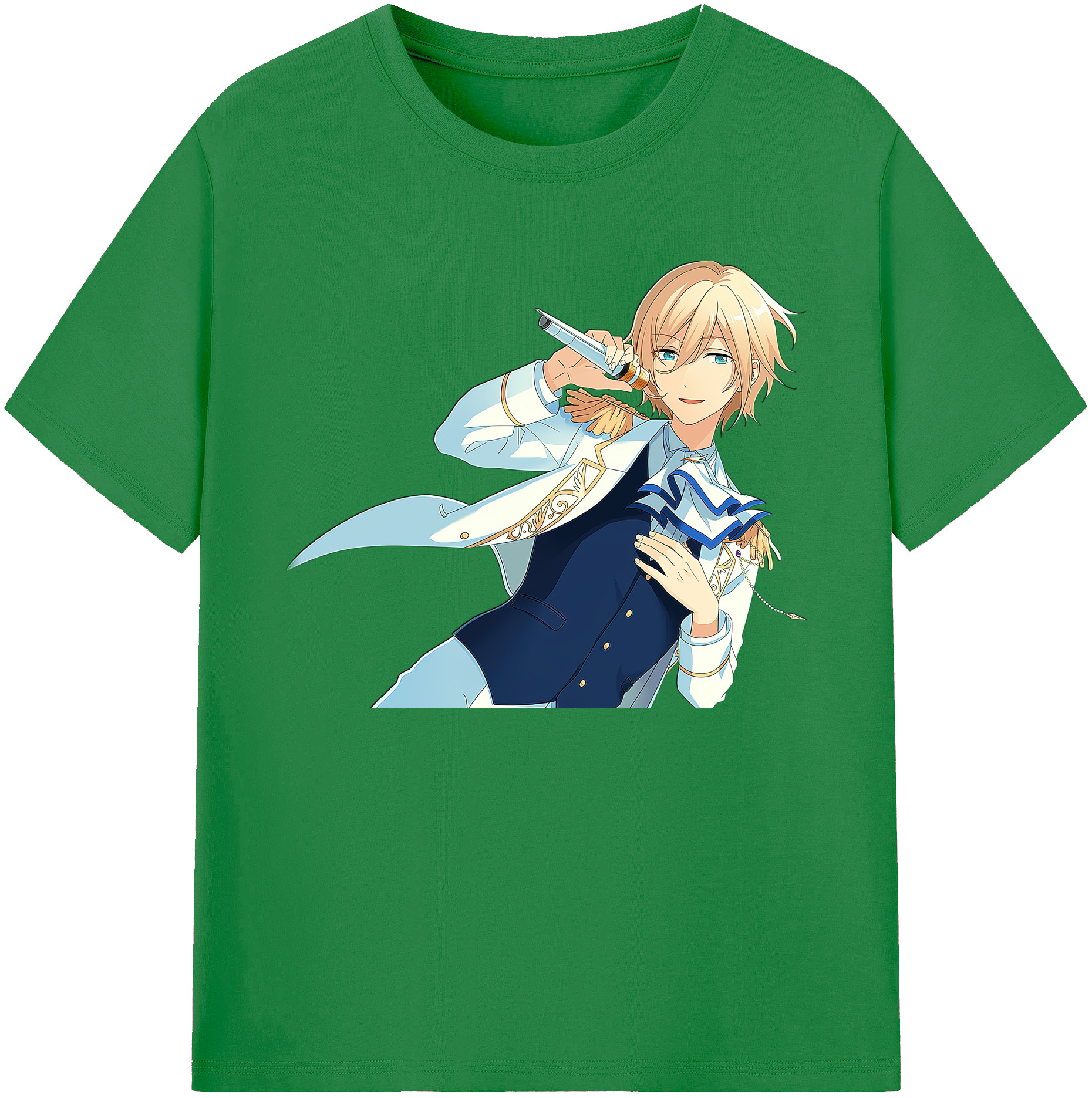 （画像用） あんさんぶるスターズ! Ensemble Stars 綿100％ メンズ半袖Tシャツ｜肌触りやわらか＆通気性