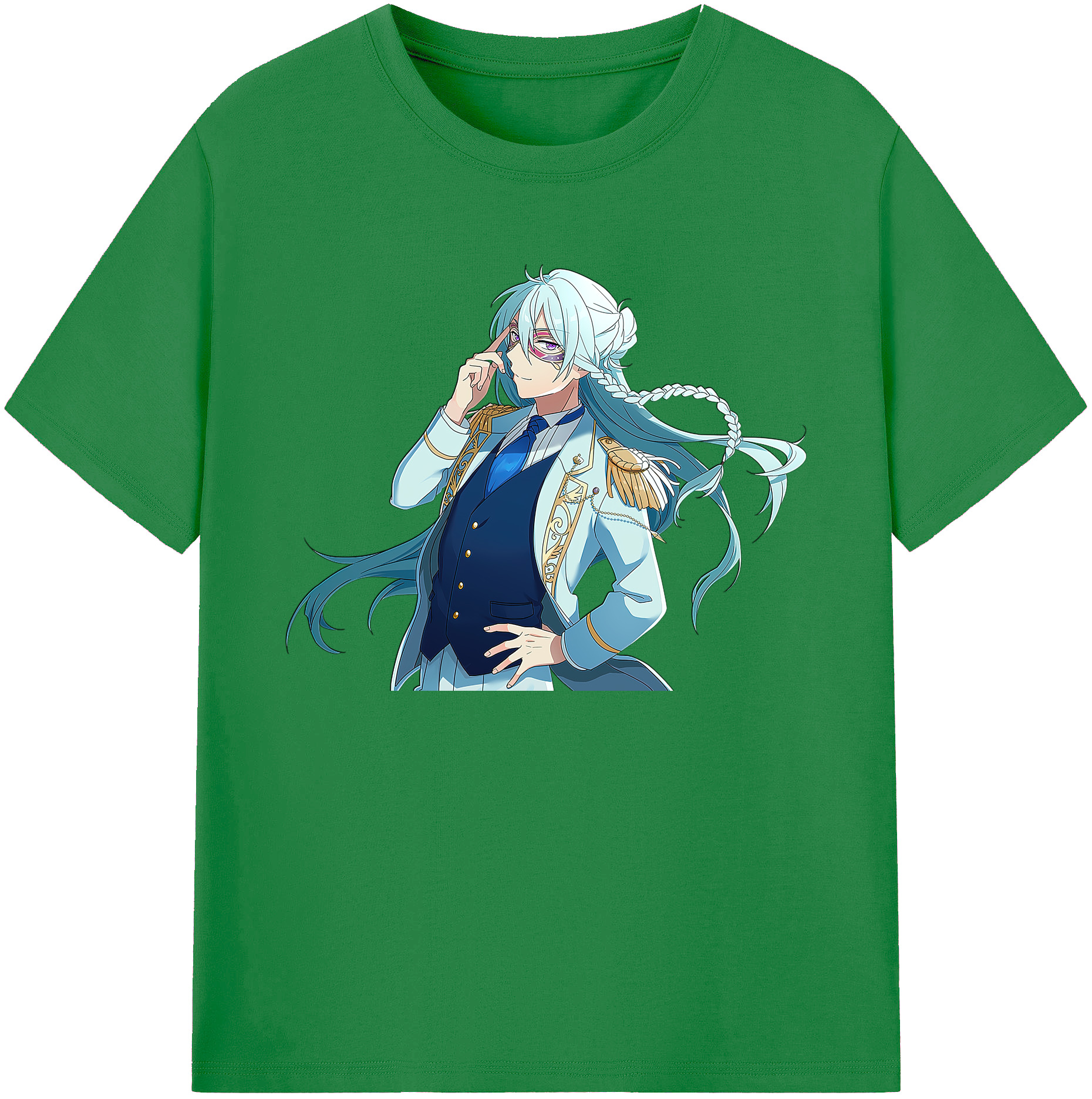 （画像用） あんさんぶるスターズ! Ensemble Stars 綿100％ メンズ半袖Tシャツ｜肌触りやわらか＆通気性