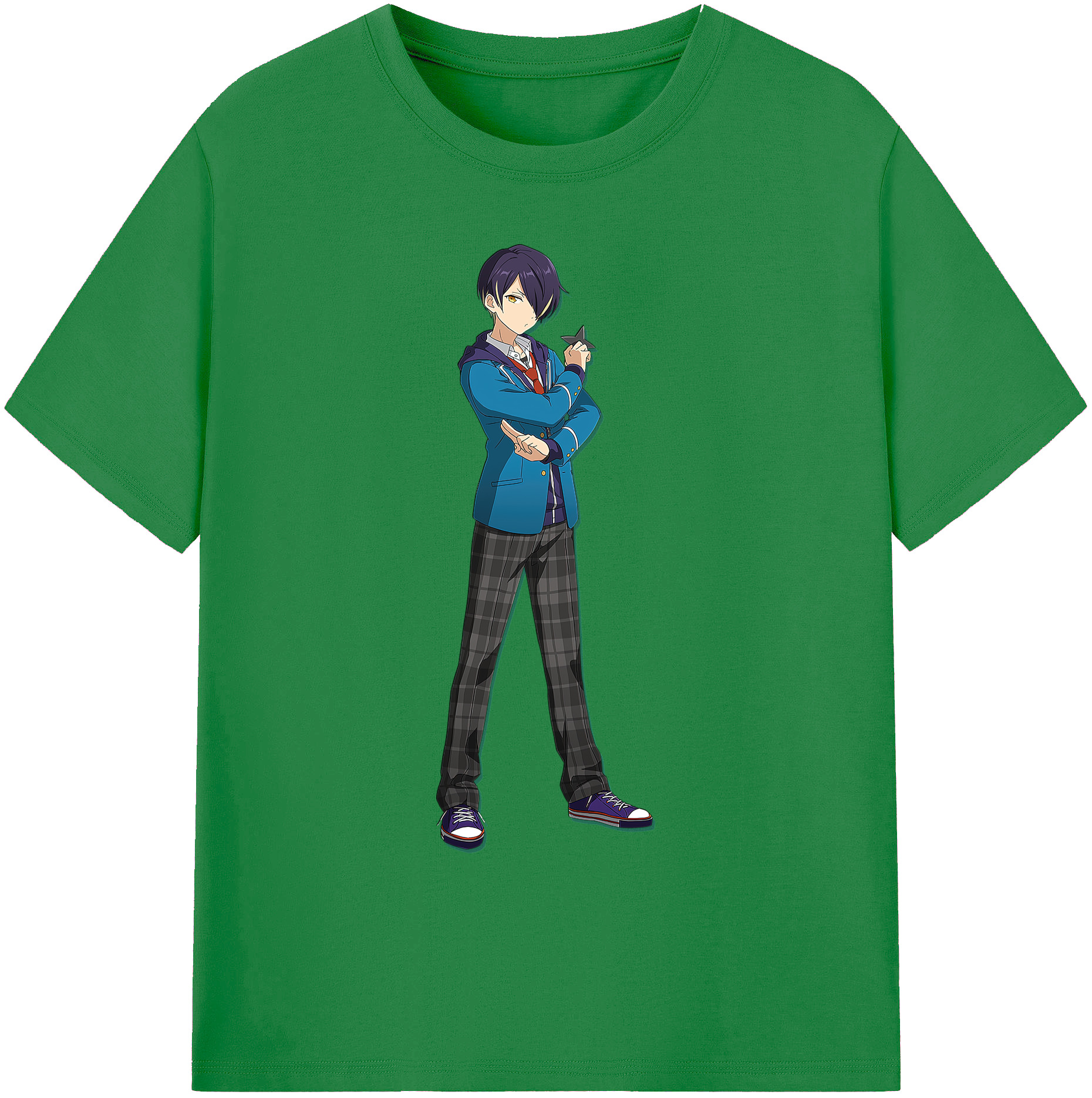 （画像用） あんさんぶるスターズ! Ensemble Stars 綿100％ メンズ半袖Tシャツ｜肌触りやわらか＆通気性
