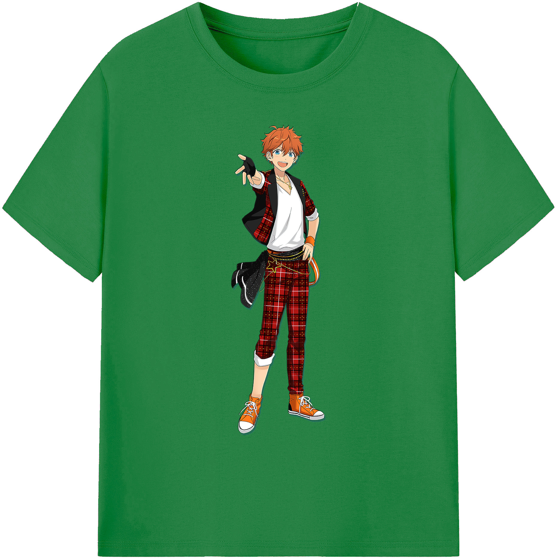 （画像用） あんさんぶるスターズ! Ensemble Stars 綿100％ メンズ半袖Tシャツ｜肌触りやわらか＆通気性