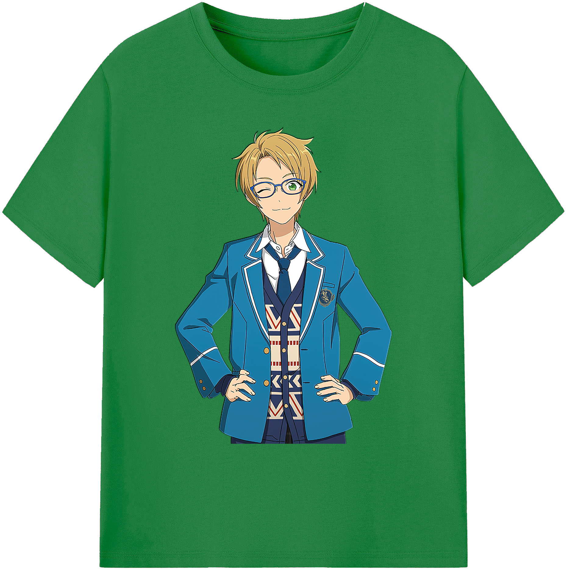 （画像用） あんさんぶるスターズ! Ensemble Stars 綿100％ メンズ半袖Tシャツ｜肌触りやわらか＆通気性