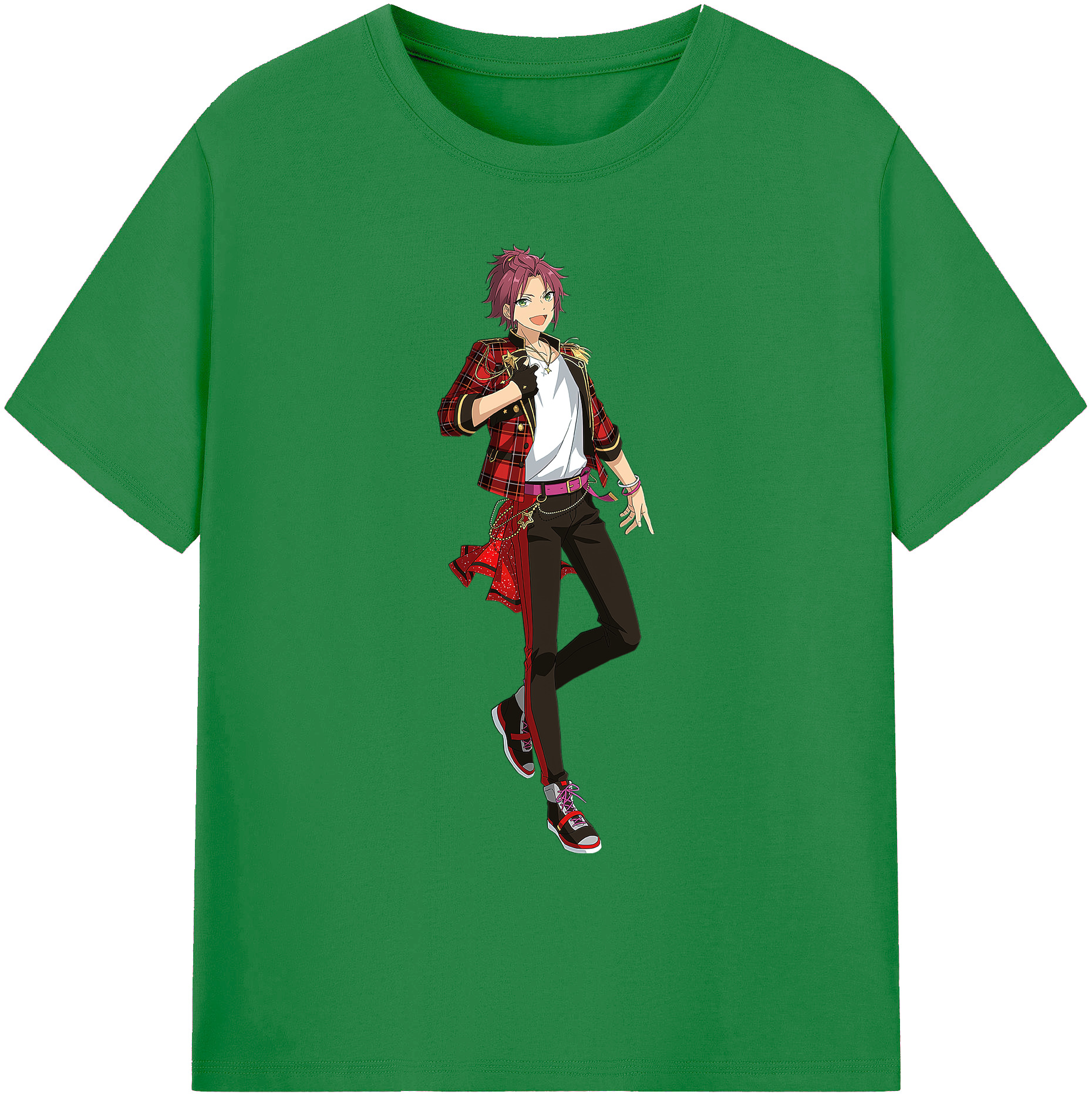 （画像用） あんさんぶるスターズ! Ensemble Stars 綿100％ メンズ半袖Tシャツ｜肌触りやわらか＆通気性