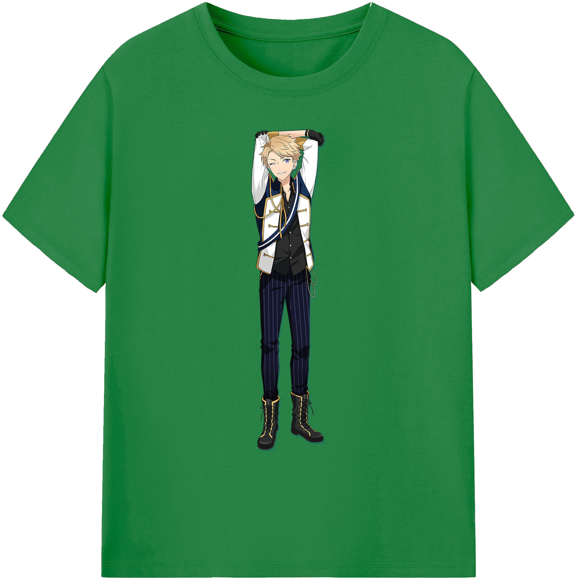 （画像用） あんさんぶるスターズ! Ensemble Stars 綿100％ メンズ半袖Tシャツ｜肌触りやわらか＆通気性