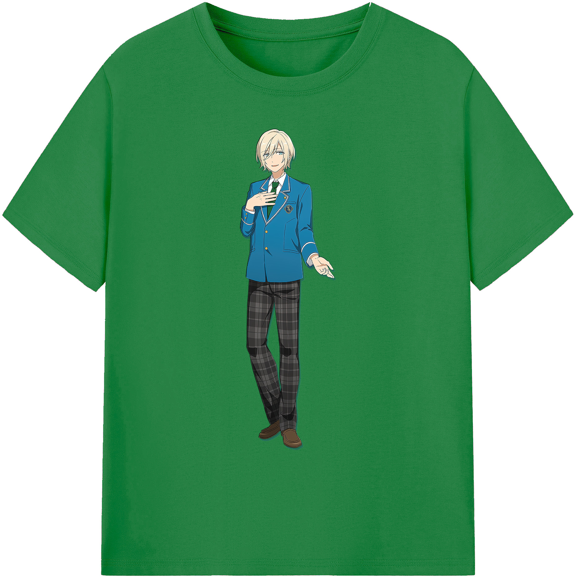 （画像用） あんさんぶるスターズ! Ensemble Stars 綿100％ メンズ半袖Tシャツ｜肌触りやわらか＆通気性