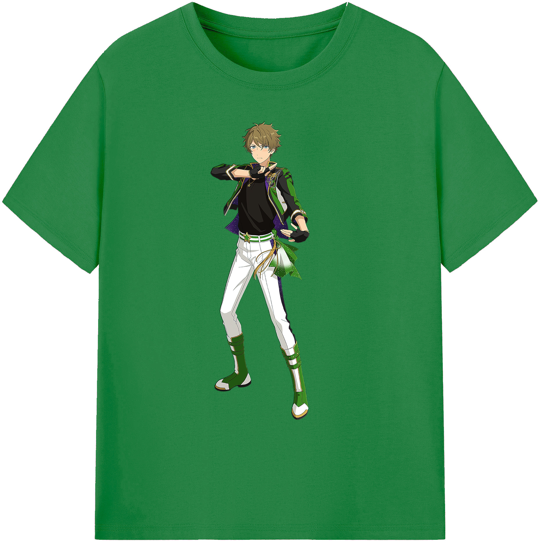 （画像用） あんさんぶるスターズ! Ensemble Stars 綿100％ メンズ半袖Tシャツ｜肌触りやわらか＆通気性