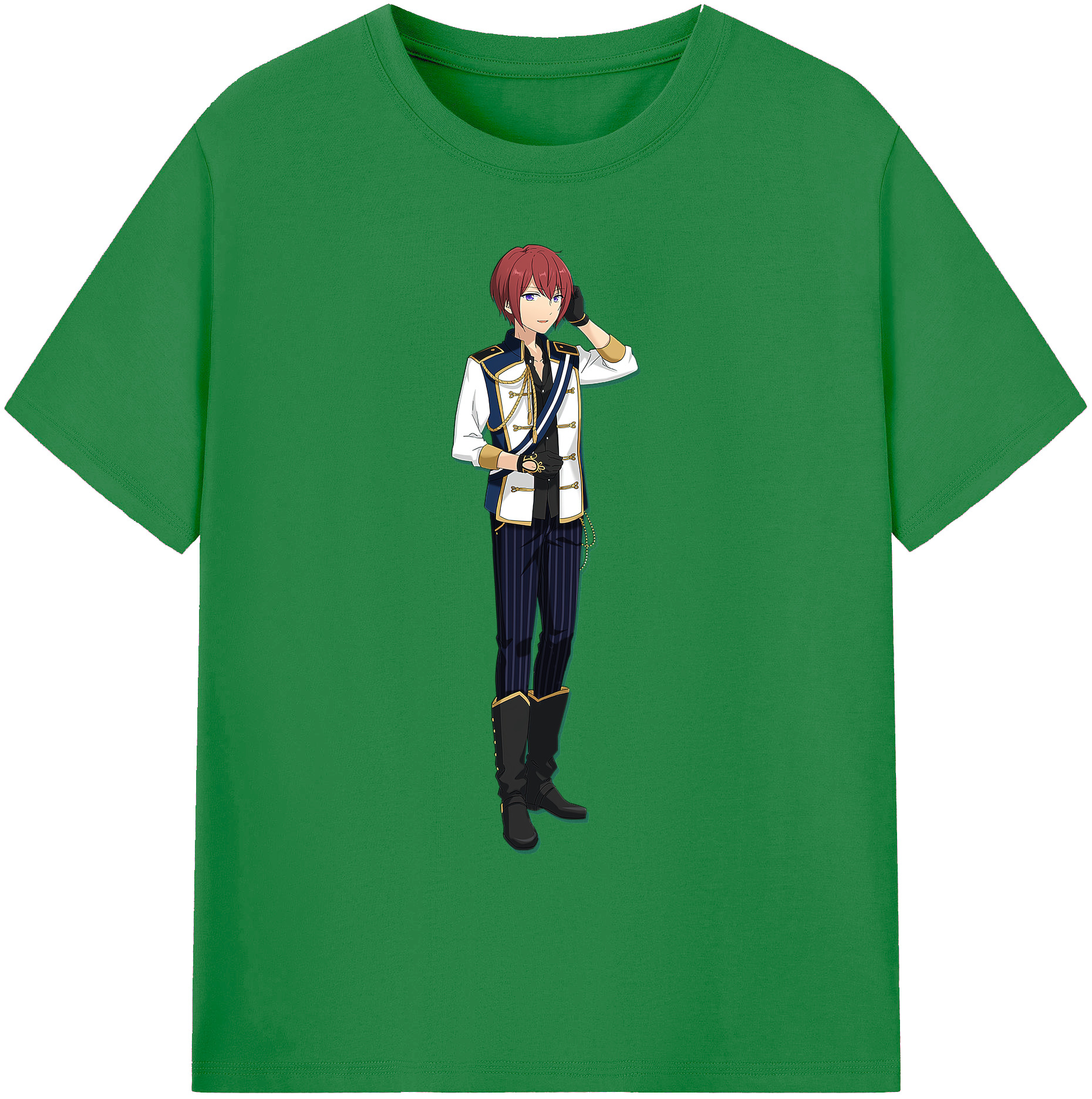 （画像用） あんさんぶるスターズ! Ensemble Stars 綿100％ メンズ半袖Tシャツ｜肌触りやわらか＆通気性
