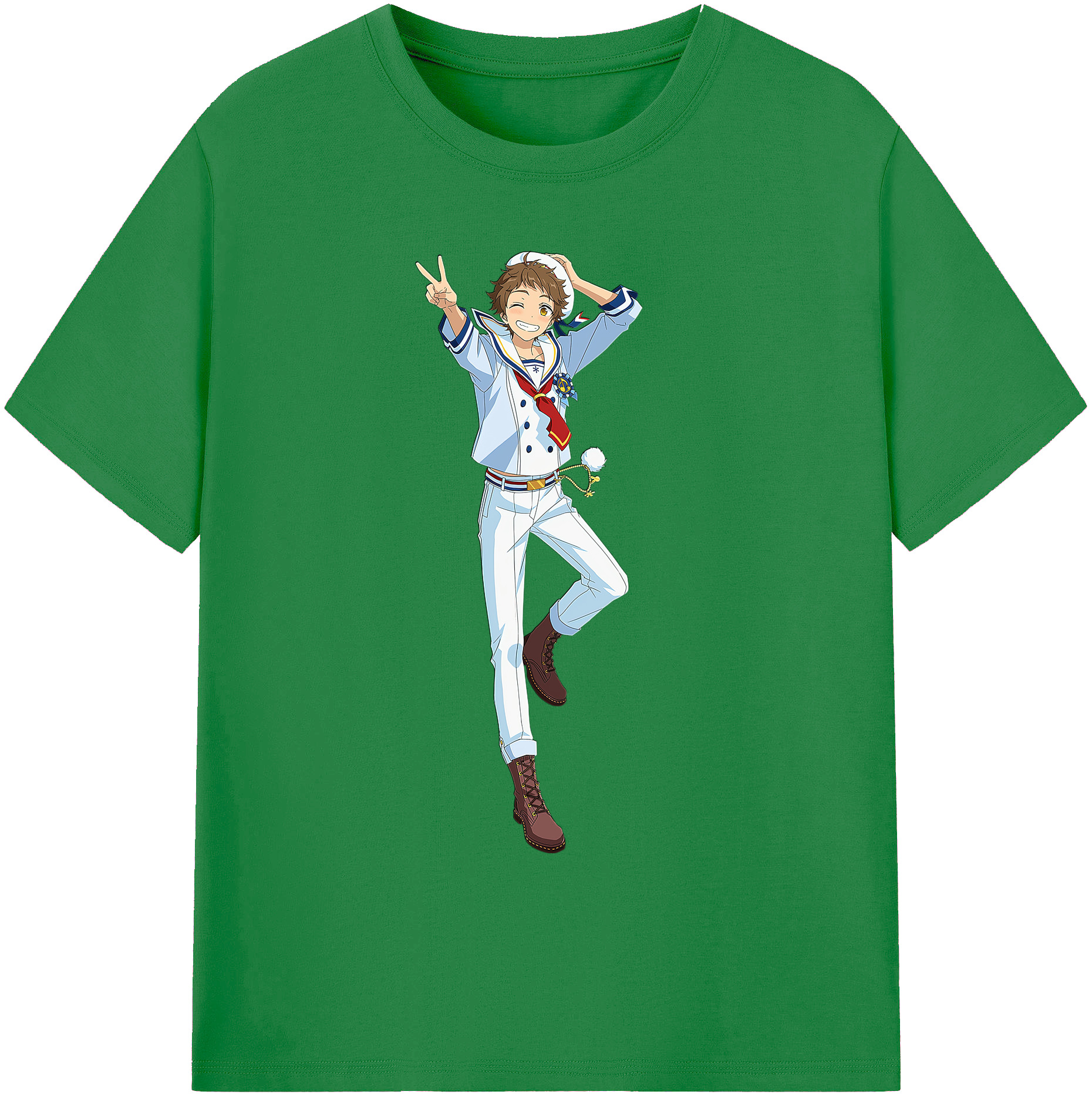 （画像用） あんさんぶるスターズ! Ensemble Stars 綿100％ メンズ半袖Tシャツ｜肌触りやわらか＆通気性