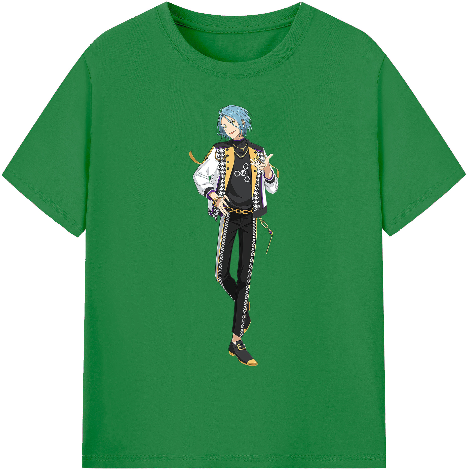 （画像用） あんさんぶるスターズ! Ensemble Stars 綿100％ メンズ半袖Tシャツ｜肌触りやわらか＆通気性