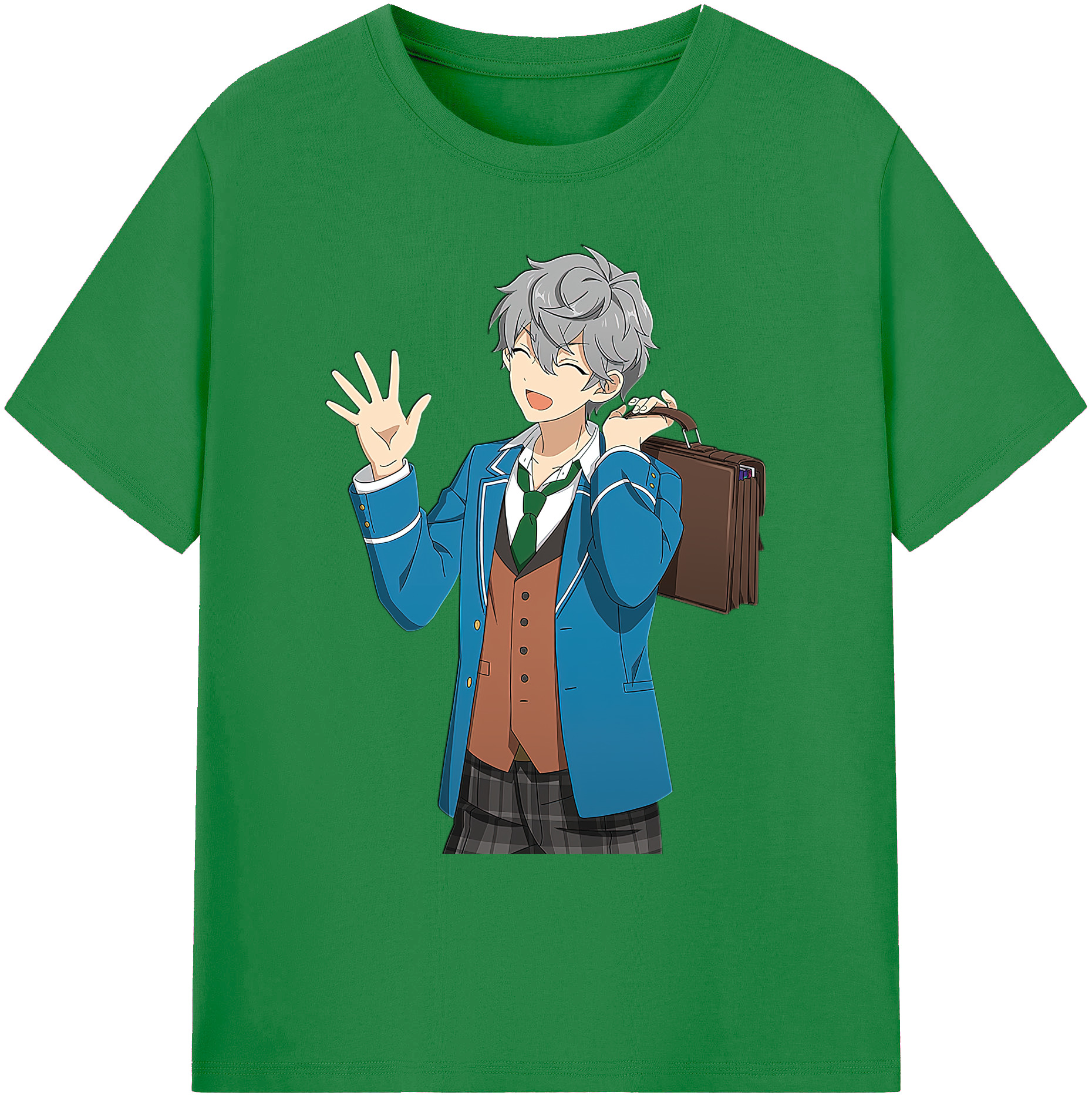 （画像用） あんさんぶるスターズ! Ensemble Stars 綿100％ メンズ半袖Tシャツ｜肌触りやわらか＆通気性