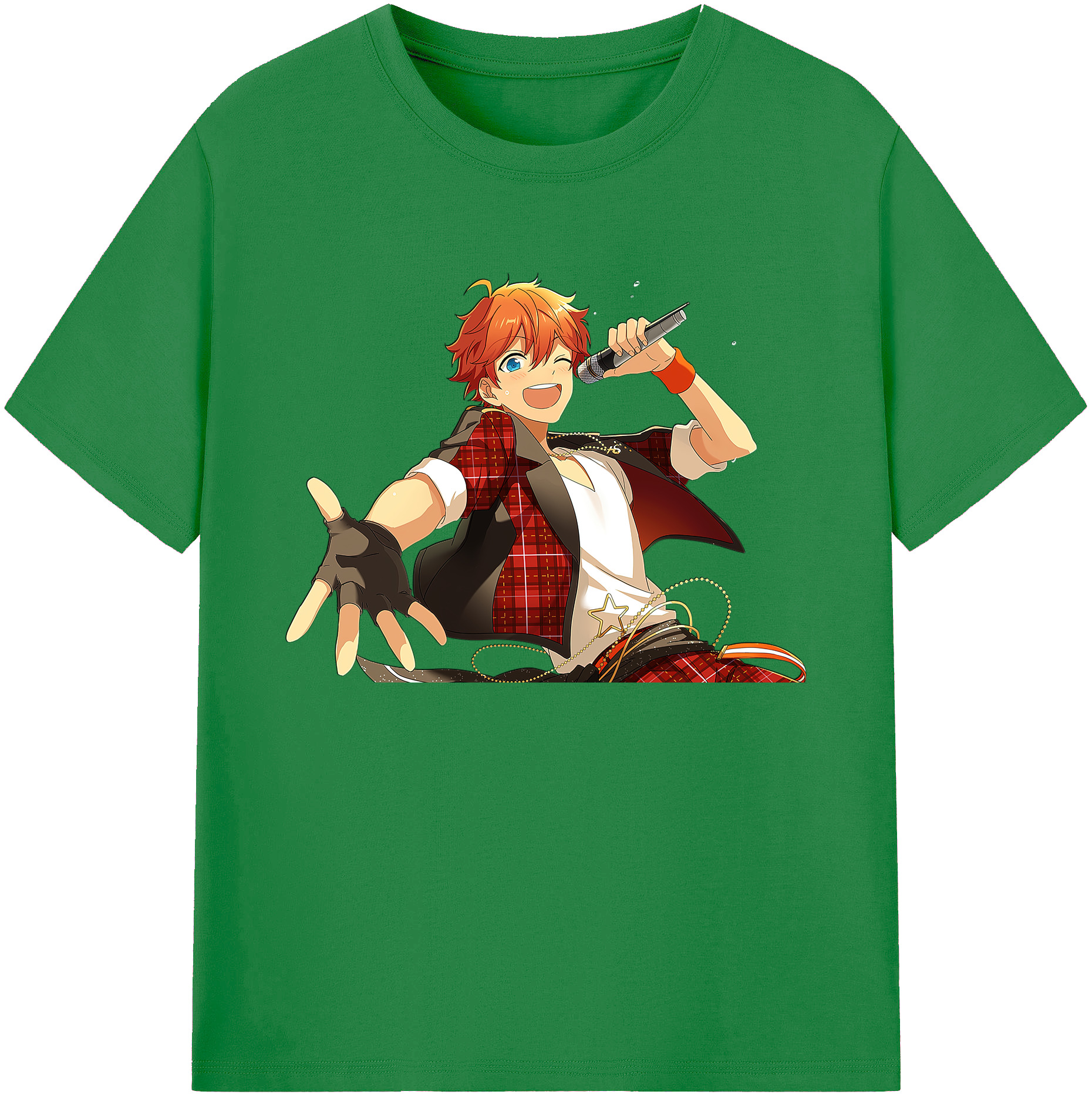 （画像用） あんさんぶるスターズ! Ensemble Stars 綿100％ メンズ半袖Tシャツ｜肌触りやわらか＆通気性