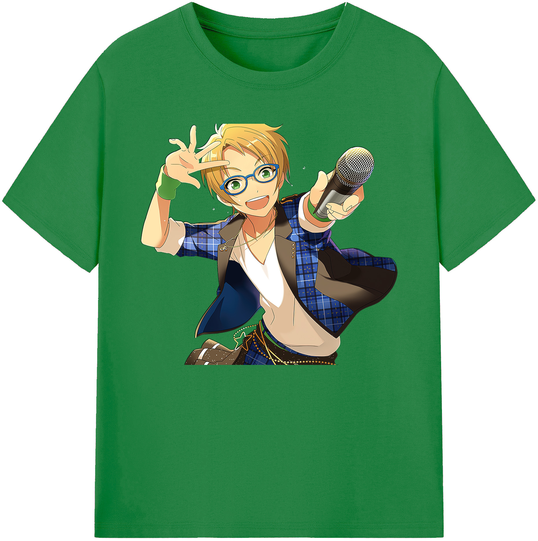 （画像用） あんさんぶるスターズ! Ensemble Stars 綿100％ メンズ半袖Tシャツ｜肌触りやわらか＆通気性