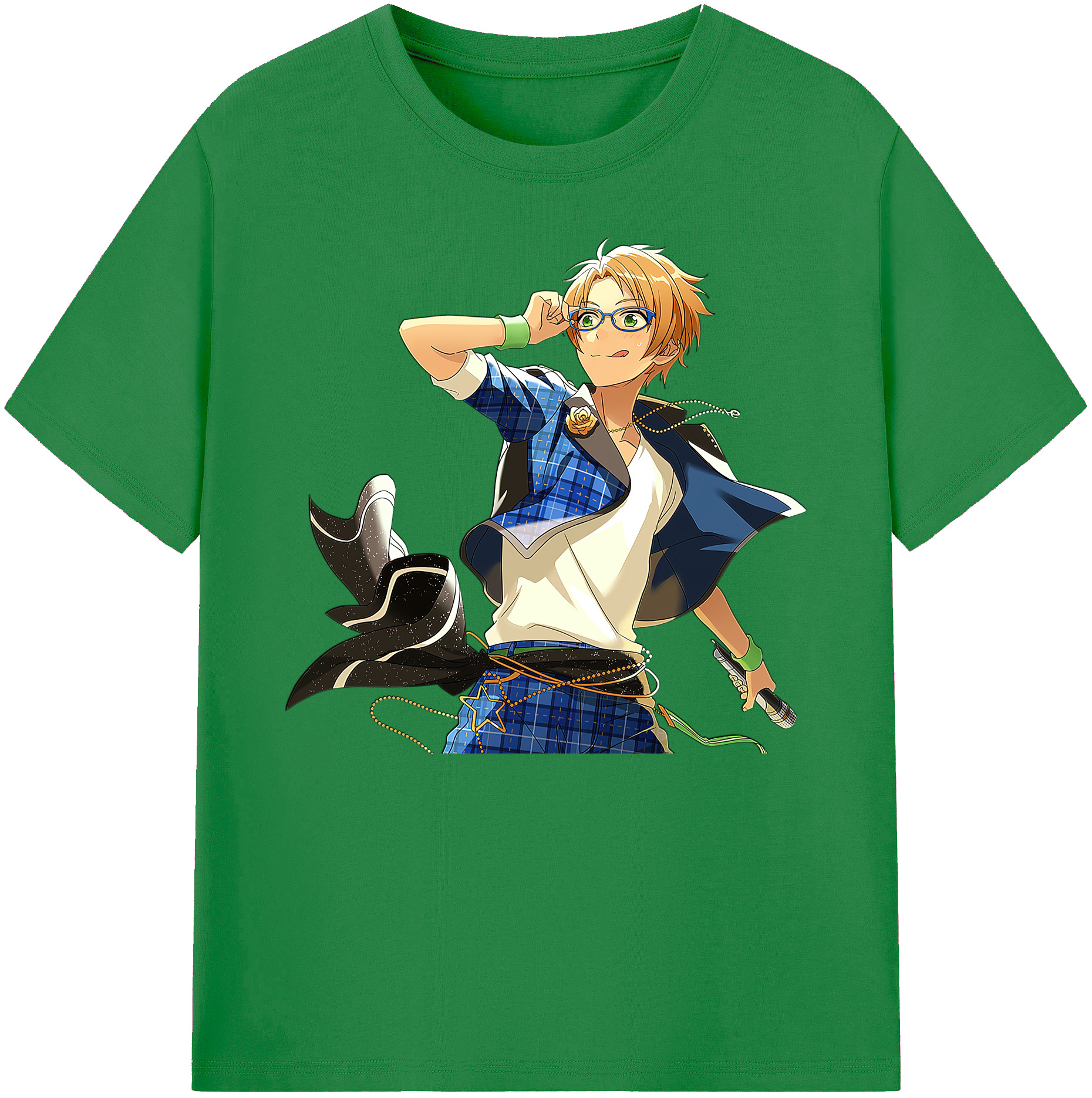 （画像用） あんさんぶるスターズ! Ensemble Stars 綿100％ メンズ半袖Tシャツ｜肌触りやわらか＆通気性
