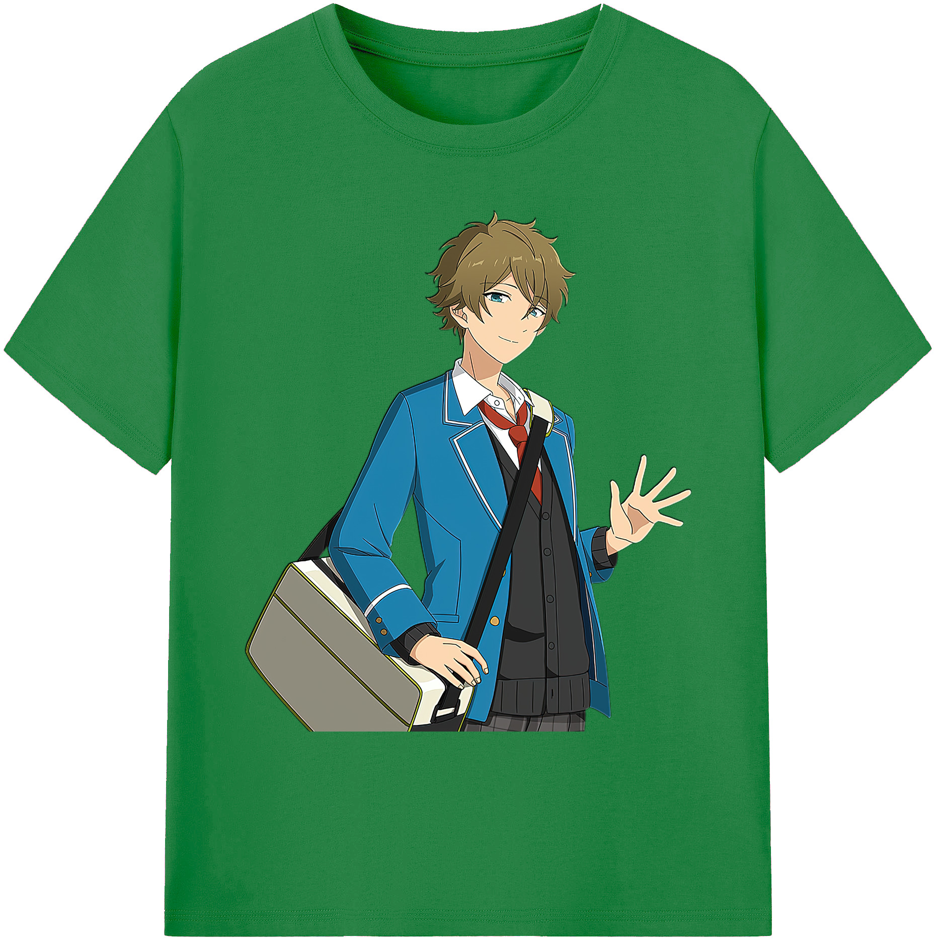 （画像用） あんさんぶるスターズ! Ensemble Stars 綿100％ メンズ半袖Tシャツ｜肌触りやわらか＆通気性