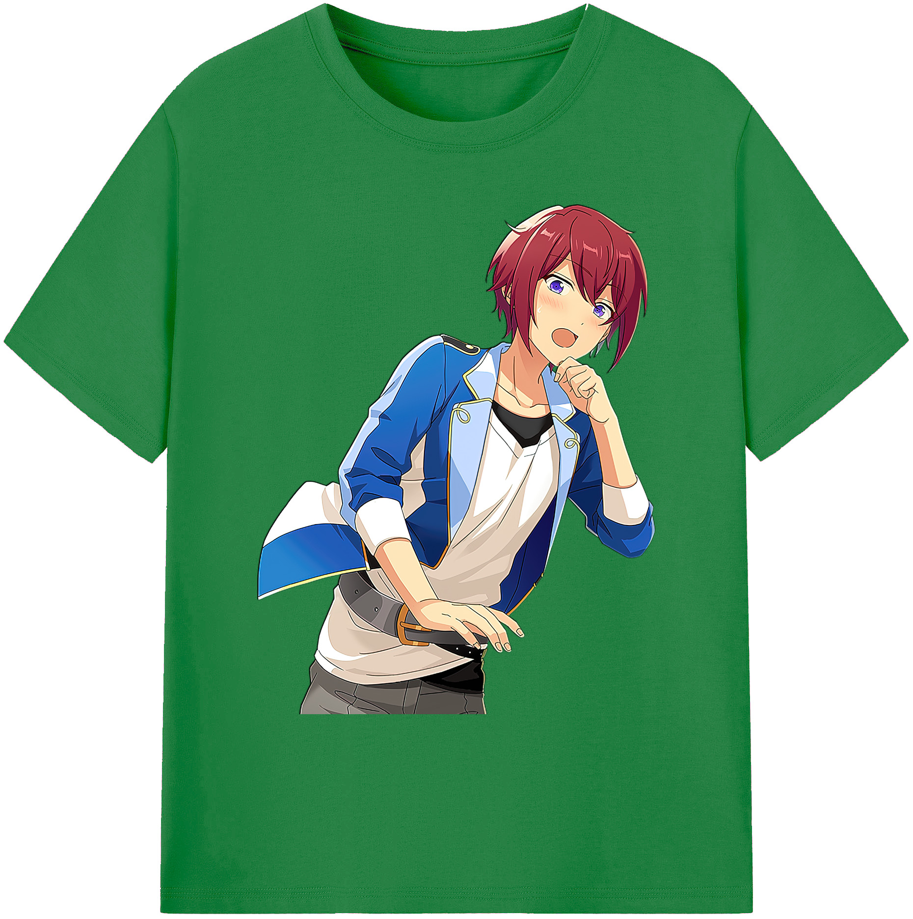 （画像用） あんさんぶるスターズ! Ensemble Stars 綿100％ メンズ半袖Tシャツ｜肌触りやわらか＆通気性