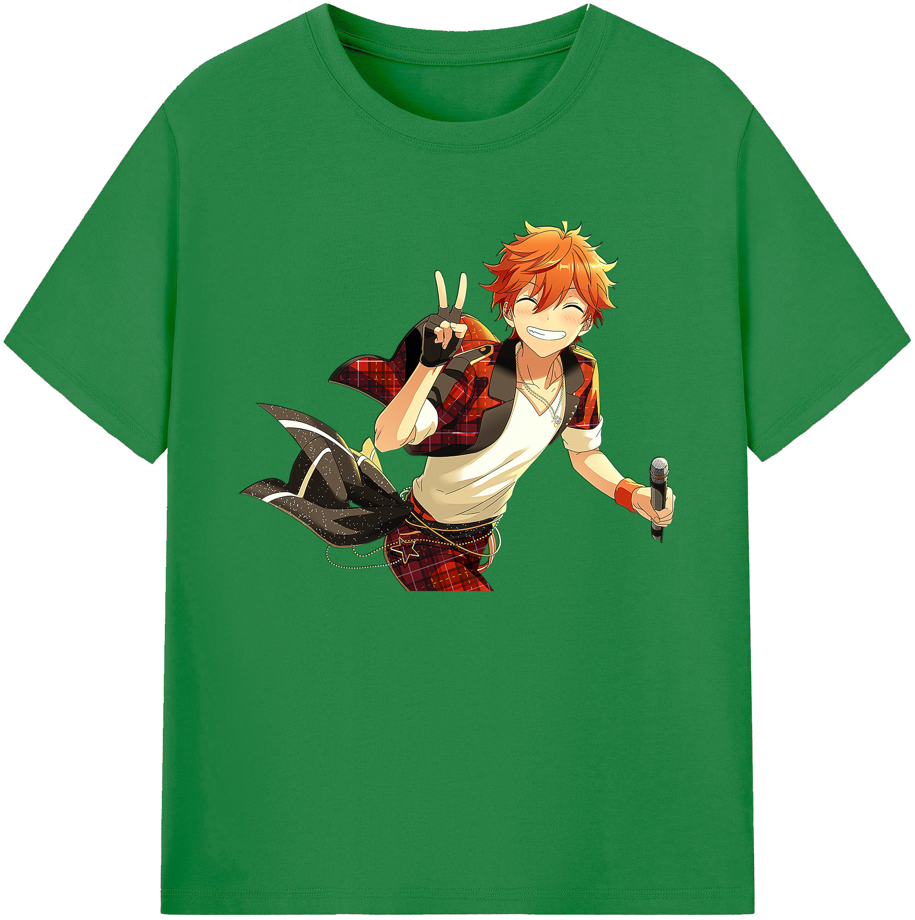 （画像用） あんさんぶるスターズ! Ensemble Stars 綿100％ メンズ半袖Tシャツ｜肌触りやわらか＆通気性