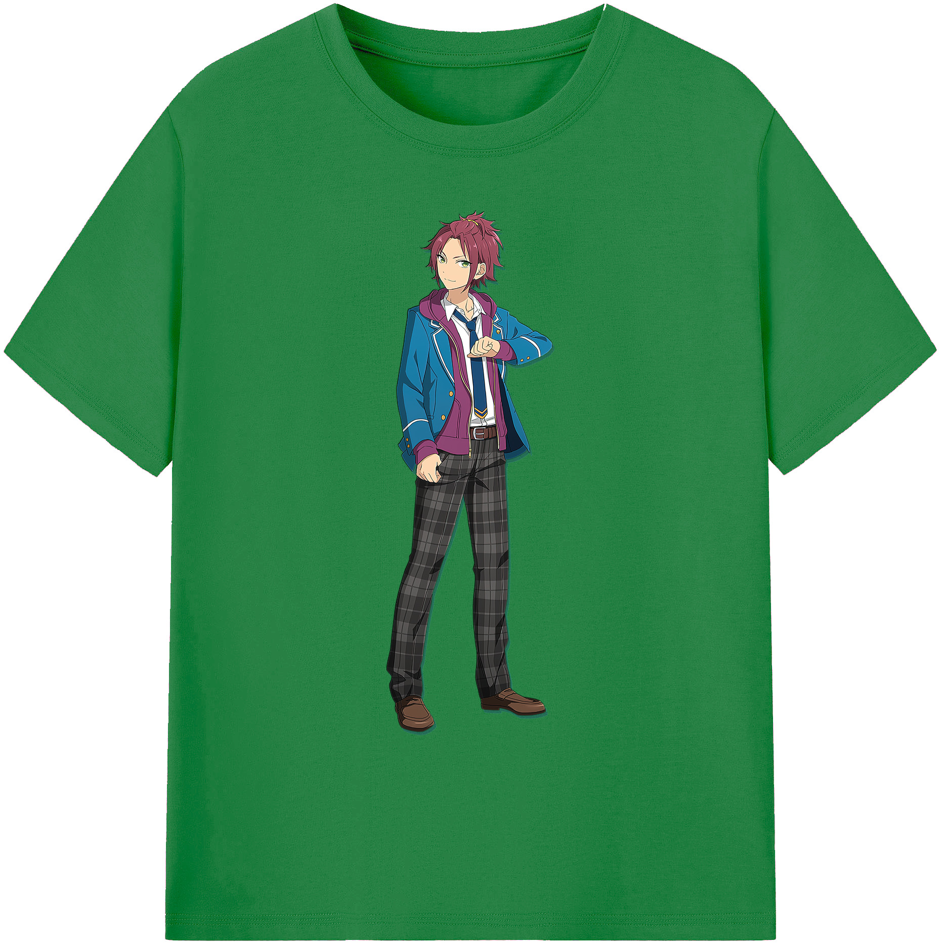 （画像用） あんさんぶるスターズ! Ensemble Stars 綿100％ メンズ半袖Tシャツ｜肌触りやわらか＆通気性