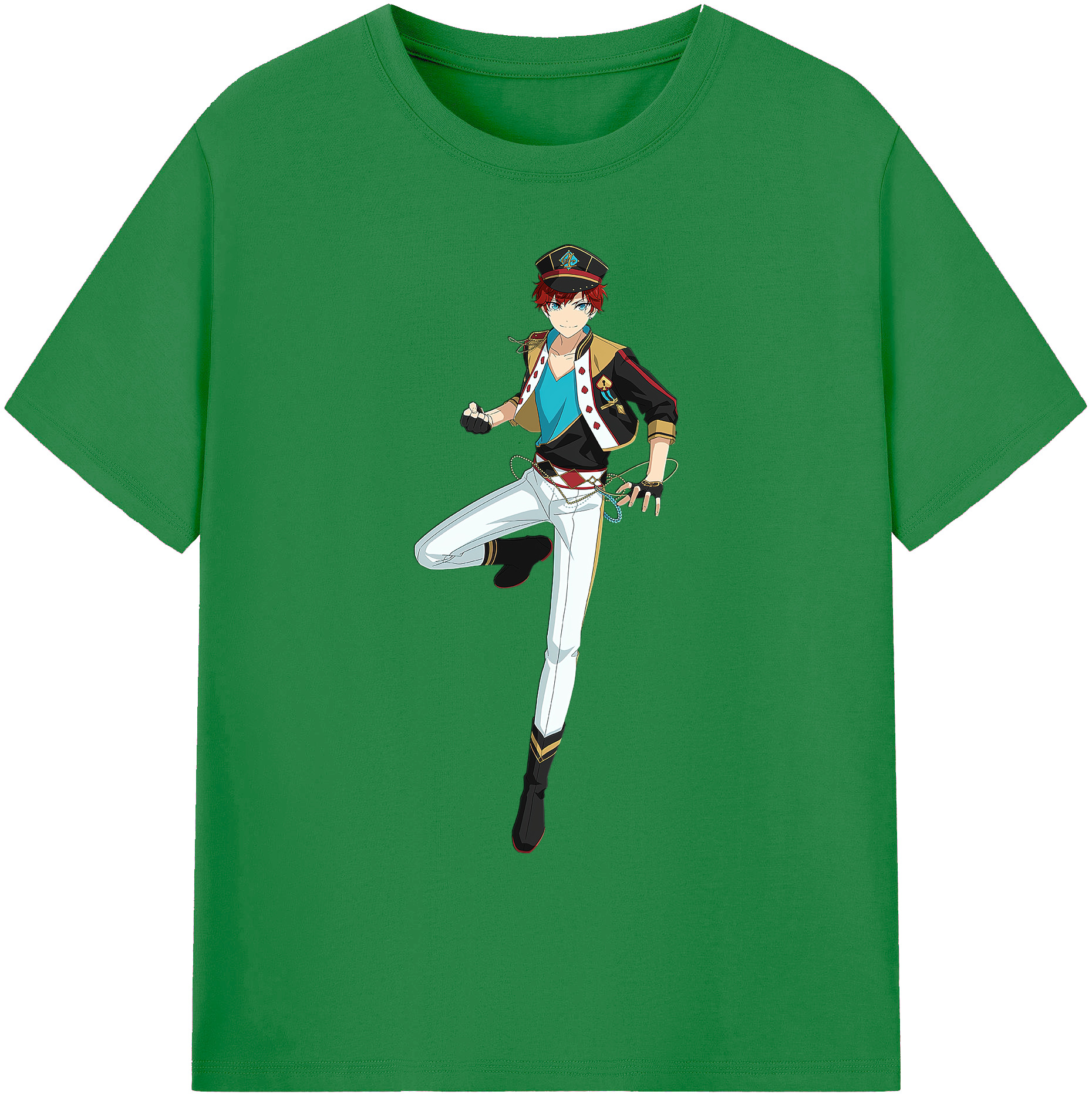 （画像用） あんさんぶるスターズ! Ensemble Stars 綿100％ メンズ半袖Tシャツ｜肌触りやわらか＆通気性