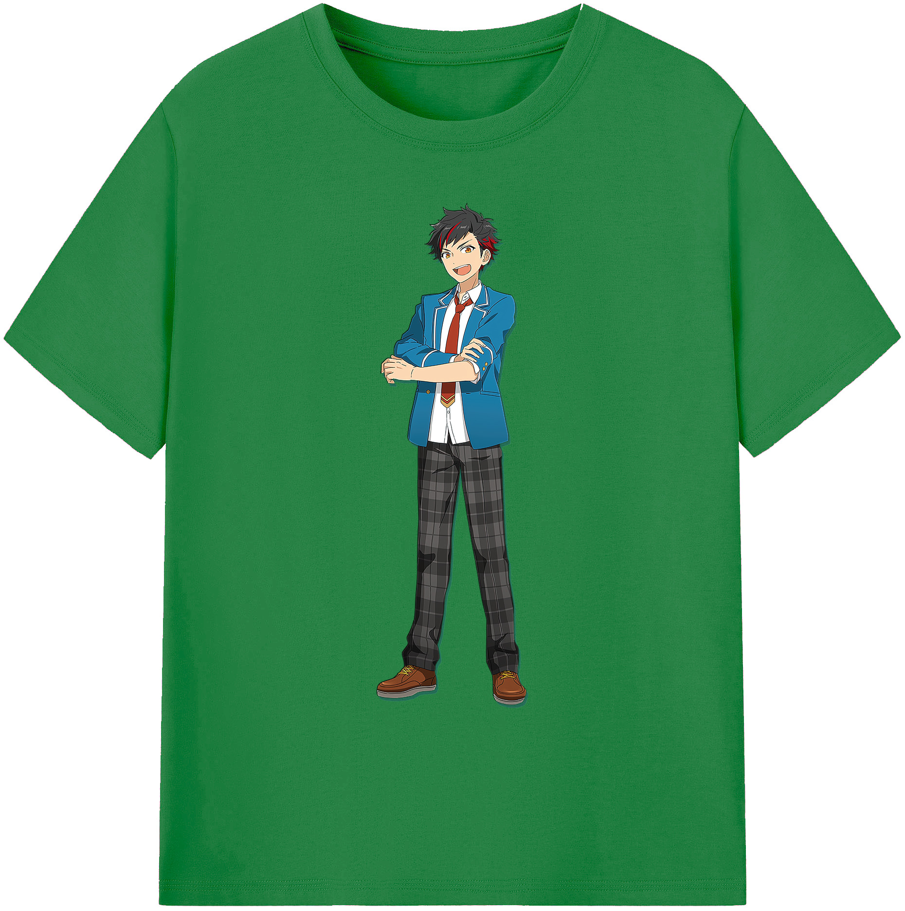 （画像用） あんさんぶるスターズ! Ensemble Stars 綿100％ メンズ半袖Tシャツ｜肌触りやわらか＆通気性