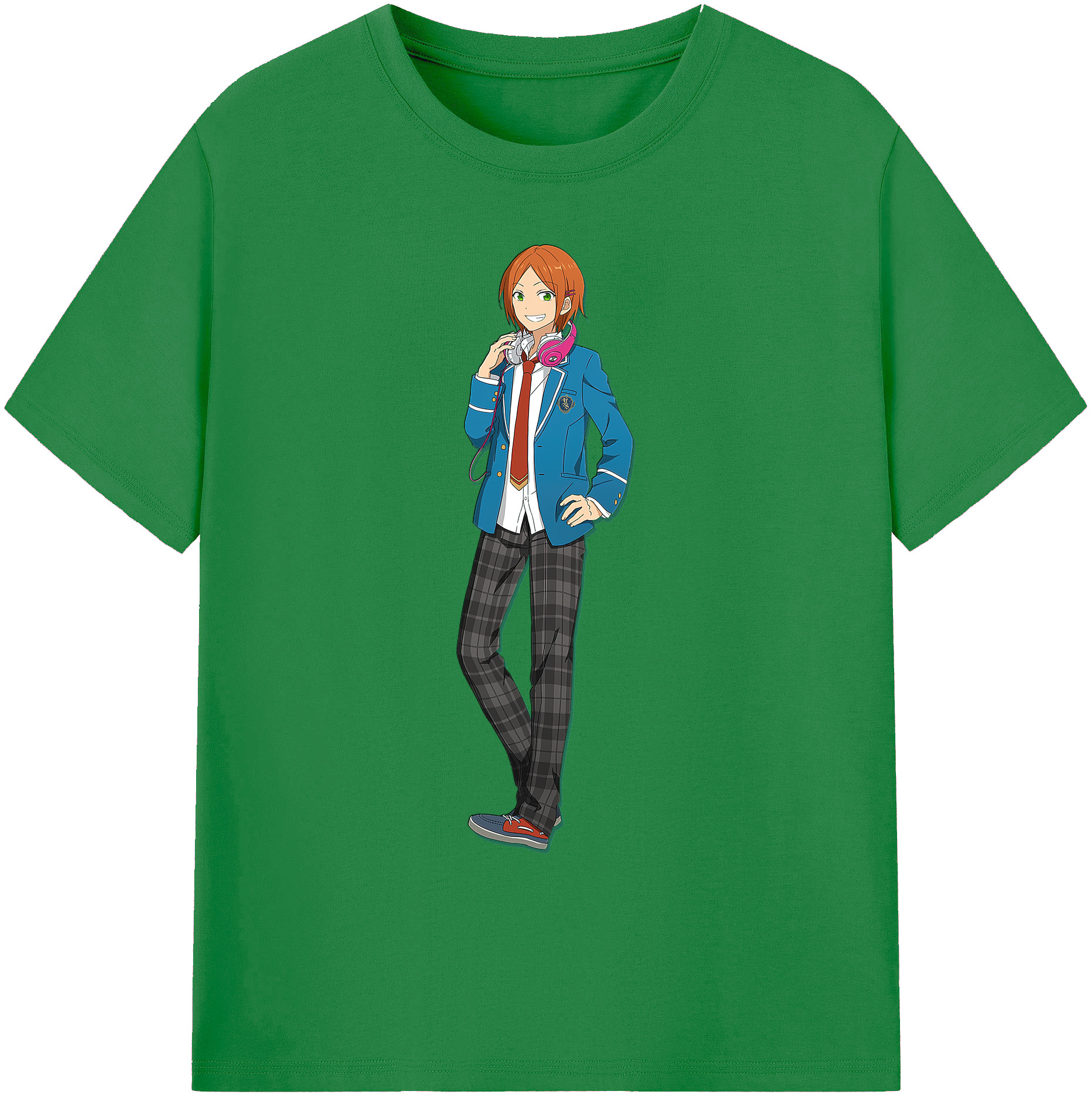 （画像用） あんさんぶるスターズ! Ensemble Stars 綿100％ メンズ半袖Tシャツ｜肌触りやわらか＆通気性