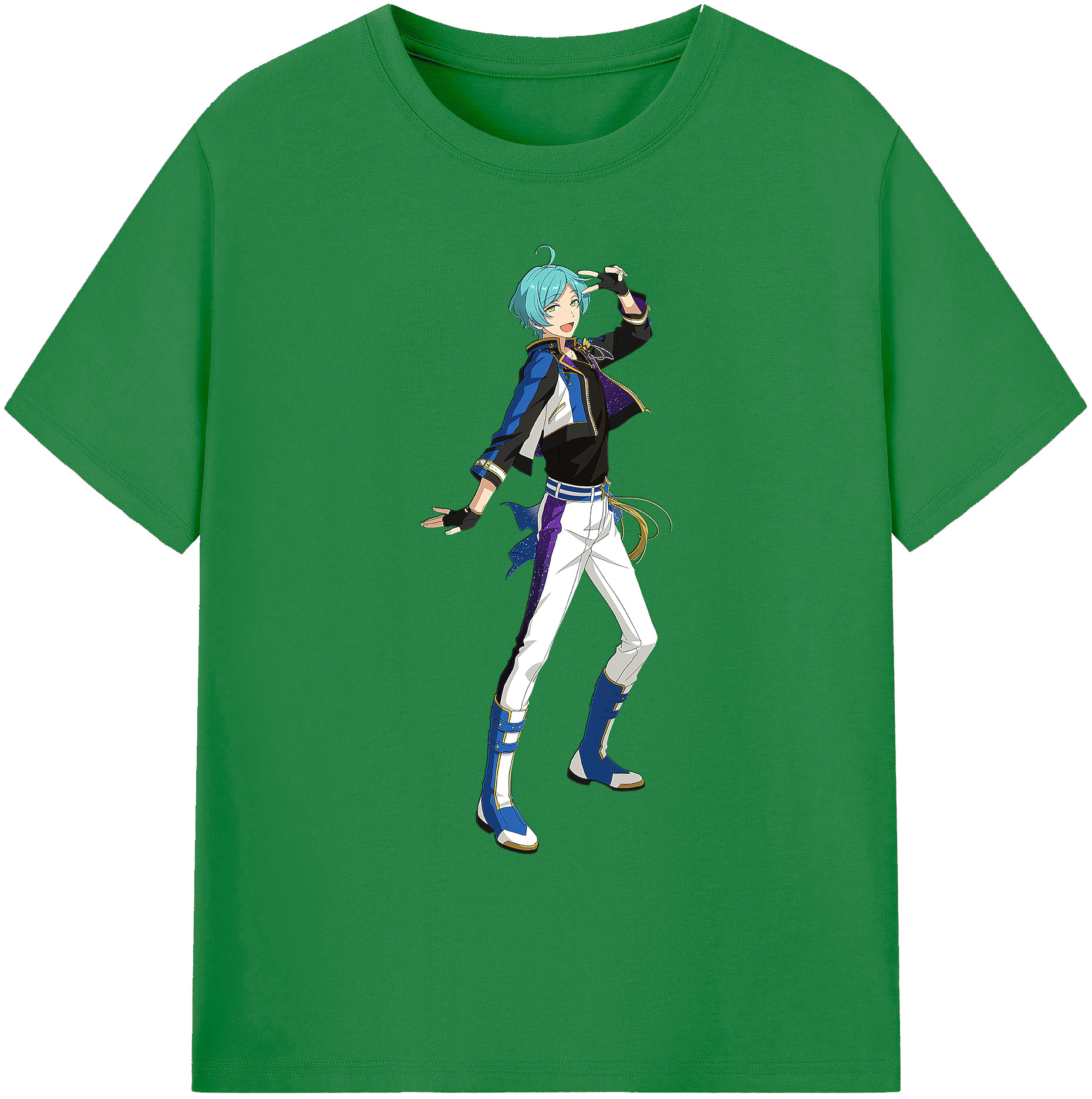 （画像用） あんさんぶるスターズ! Ensemble Stars 綿100％ メンズ半袖Tシャツ｜肌触りやわらか＆通気性