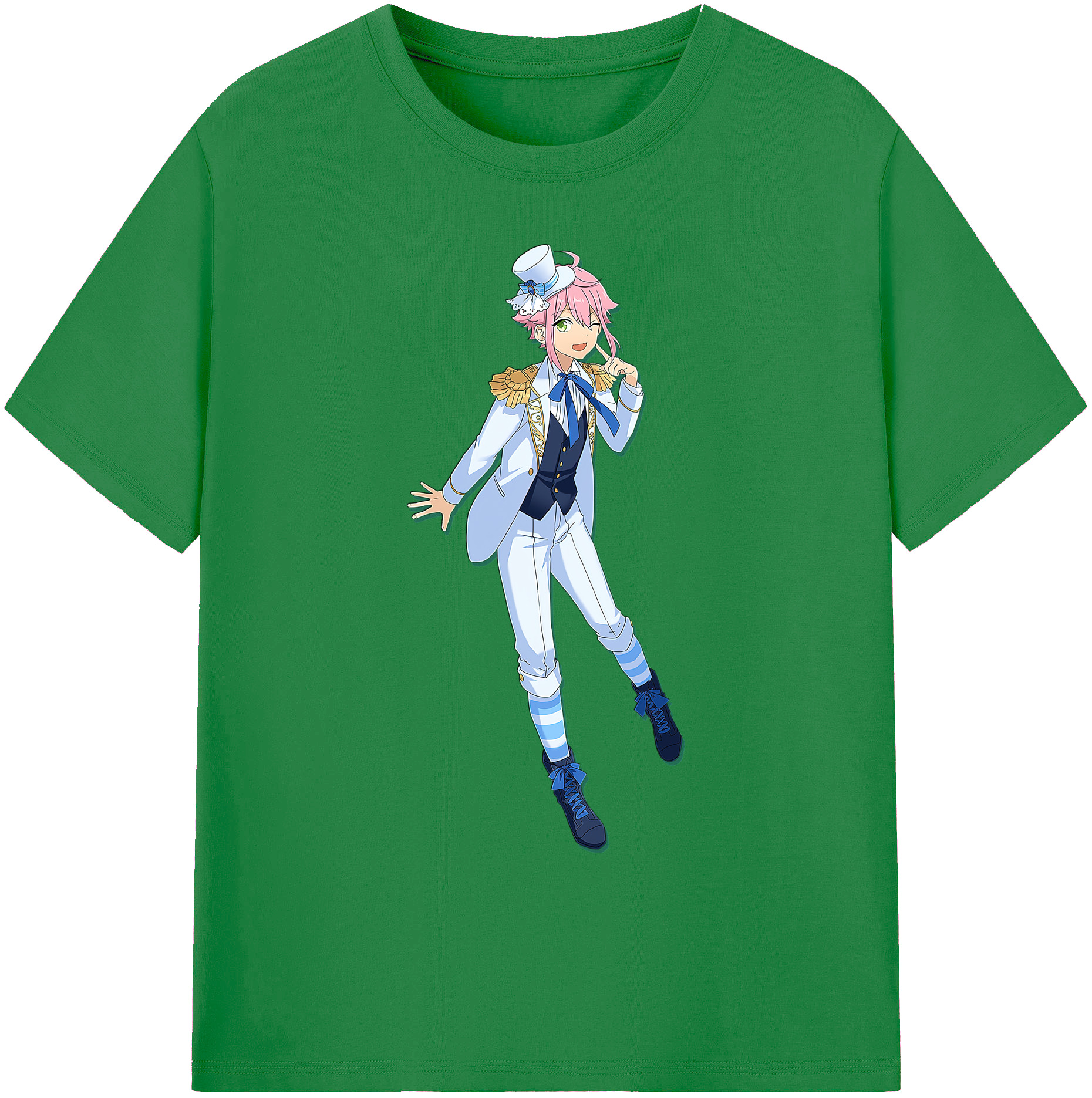 （画像用） あんさんぶるスターズ! Ensemble Stars 綿100％ メンズ半袖Tシャツ｜肌触りやわらか＆通気性