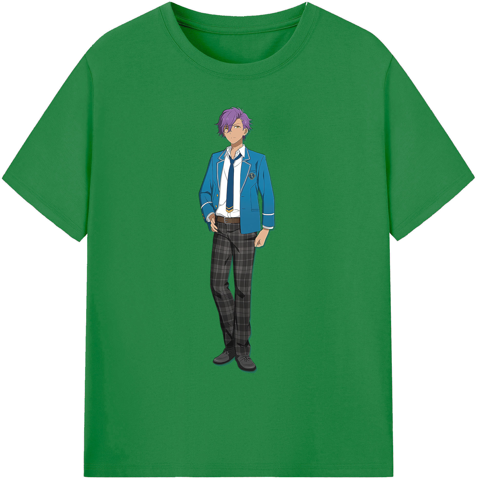 （画像用） あんさんぶるスターズ! Ensemble Stars 綿100％ メンズ半袖Tシャツ｜肌触りやわらか＆通気性