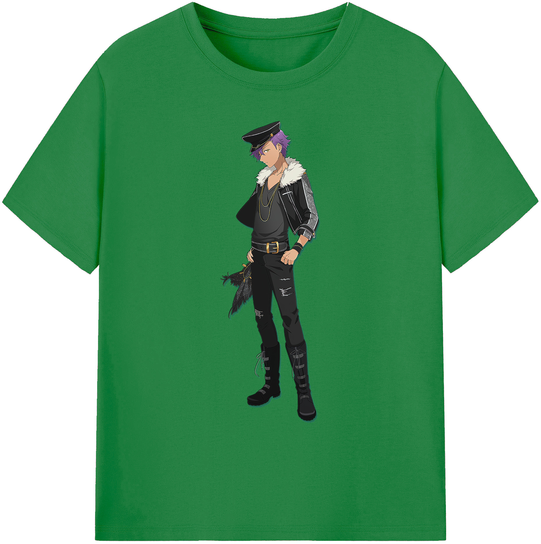 （画像用） あんさんぶるスターズ! Ensemble Stars 綿100％ メンズ半袖Tシャツ｜肌触りやわらか＆通気性