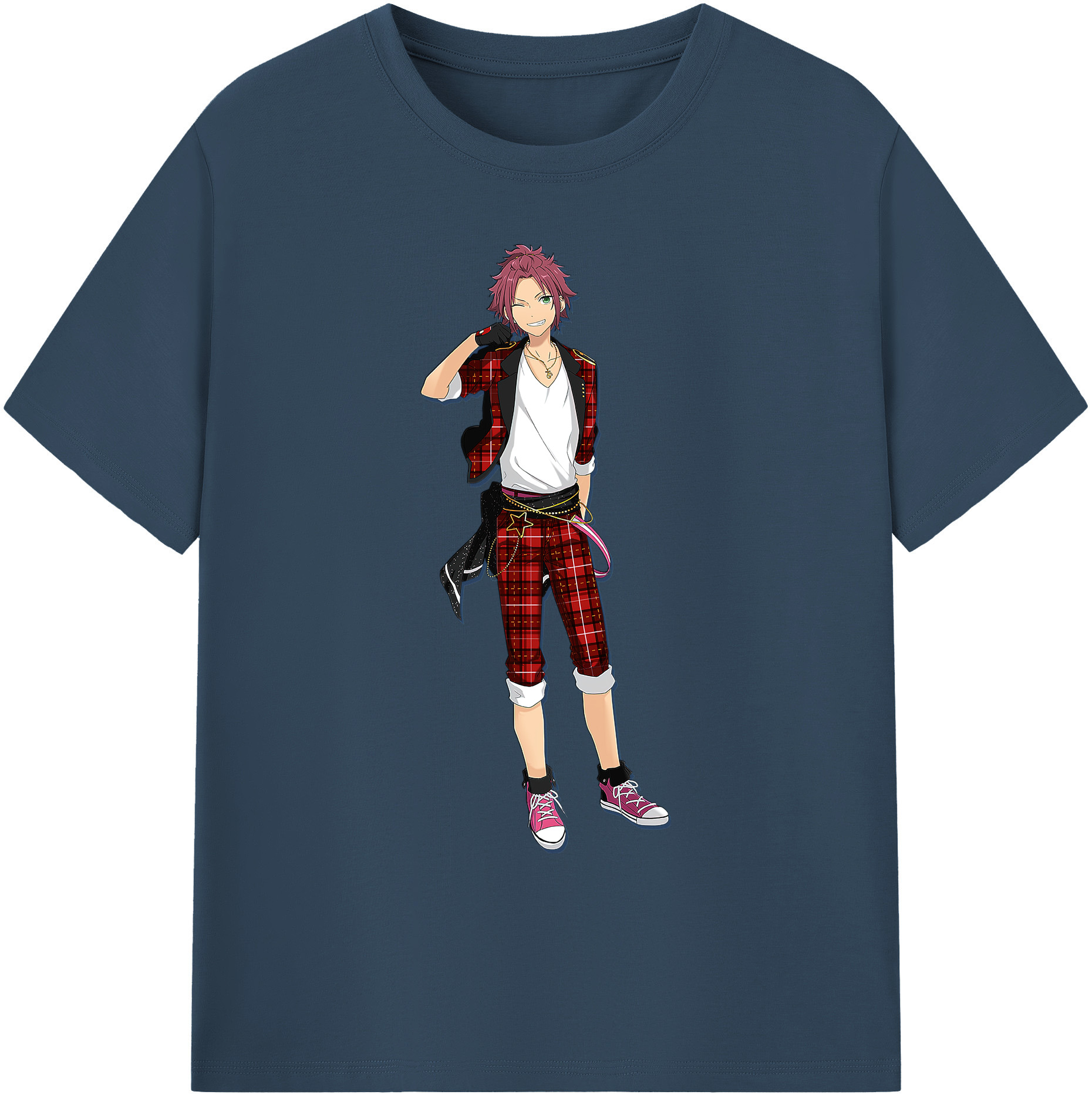 （画像用） あんさんぶるスターズ! Ensemble Stars 綿100％ メンズ半袖Tシャツ｜肌触りやわらか＆通気性