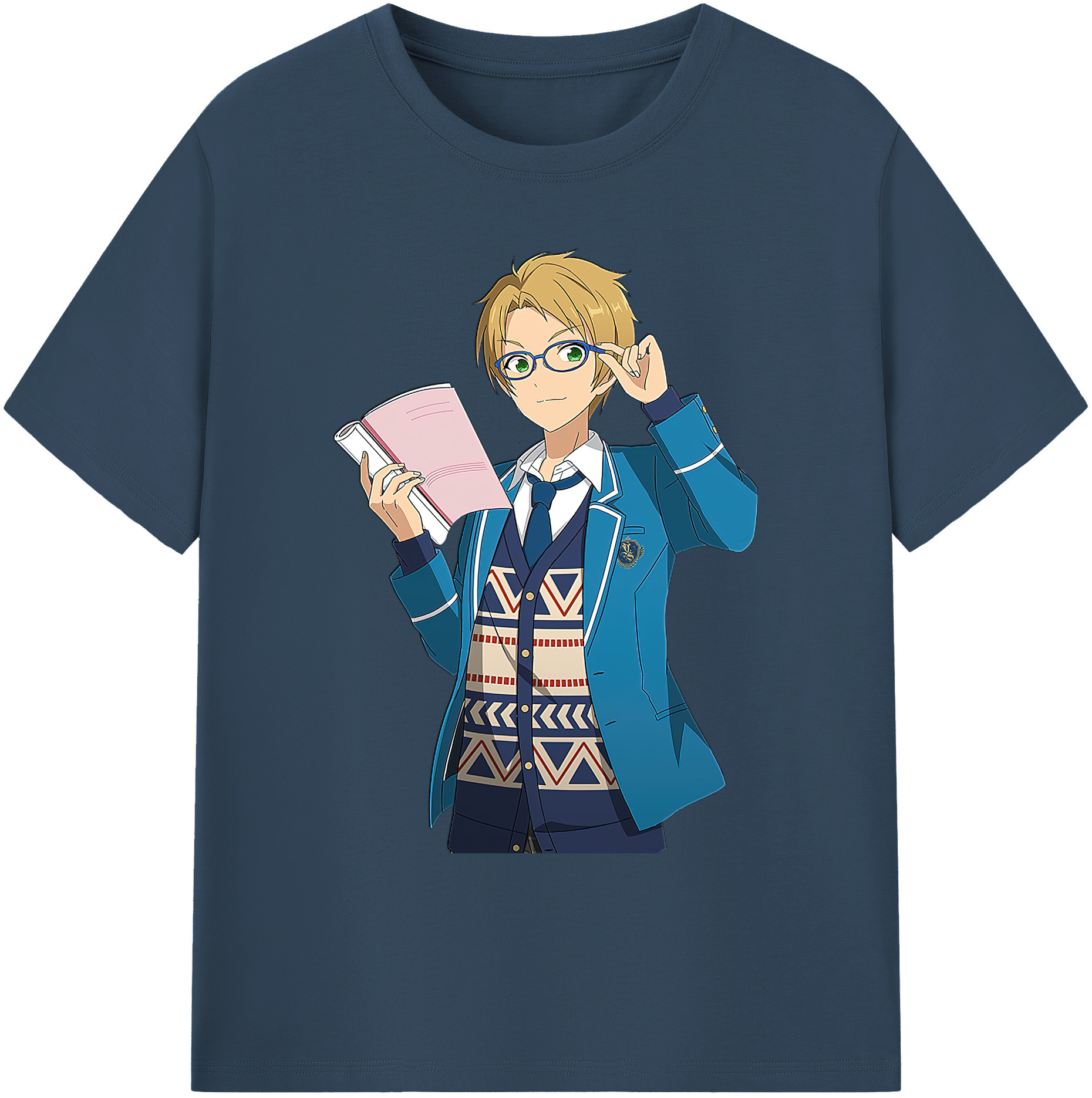 （画像用） あんさんぶるスターズ! Ensemble Stars 綿100％ メンズ半袖Tシャツ｜肌触りやわらか＆通気性