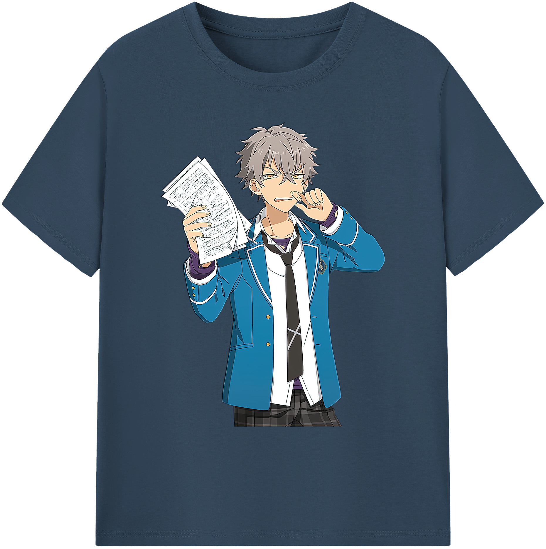 （画像用） あんさんぶるスターズ! Ensemble Stars 綿100％ メンズ半袖Tシャツ｜肌触りやわらか＆通気性