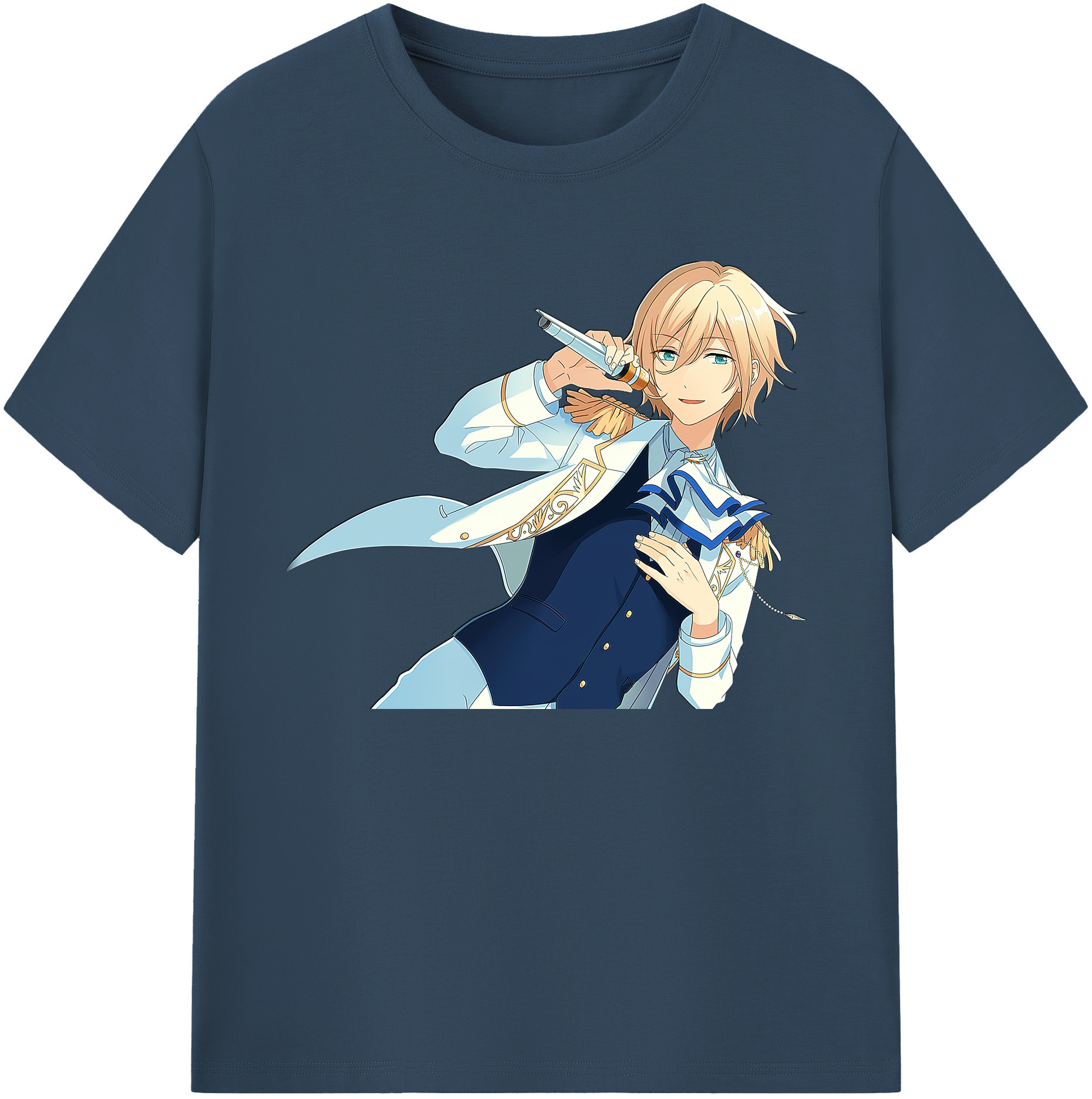 （画像用） あんさんぶるスターズ! Ensemble Stars 綿100％ メンズ半袖Tシャツ｜肌触りやわらか＆通気性