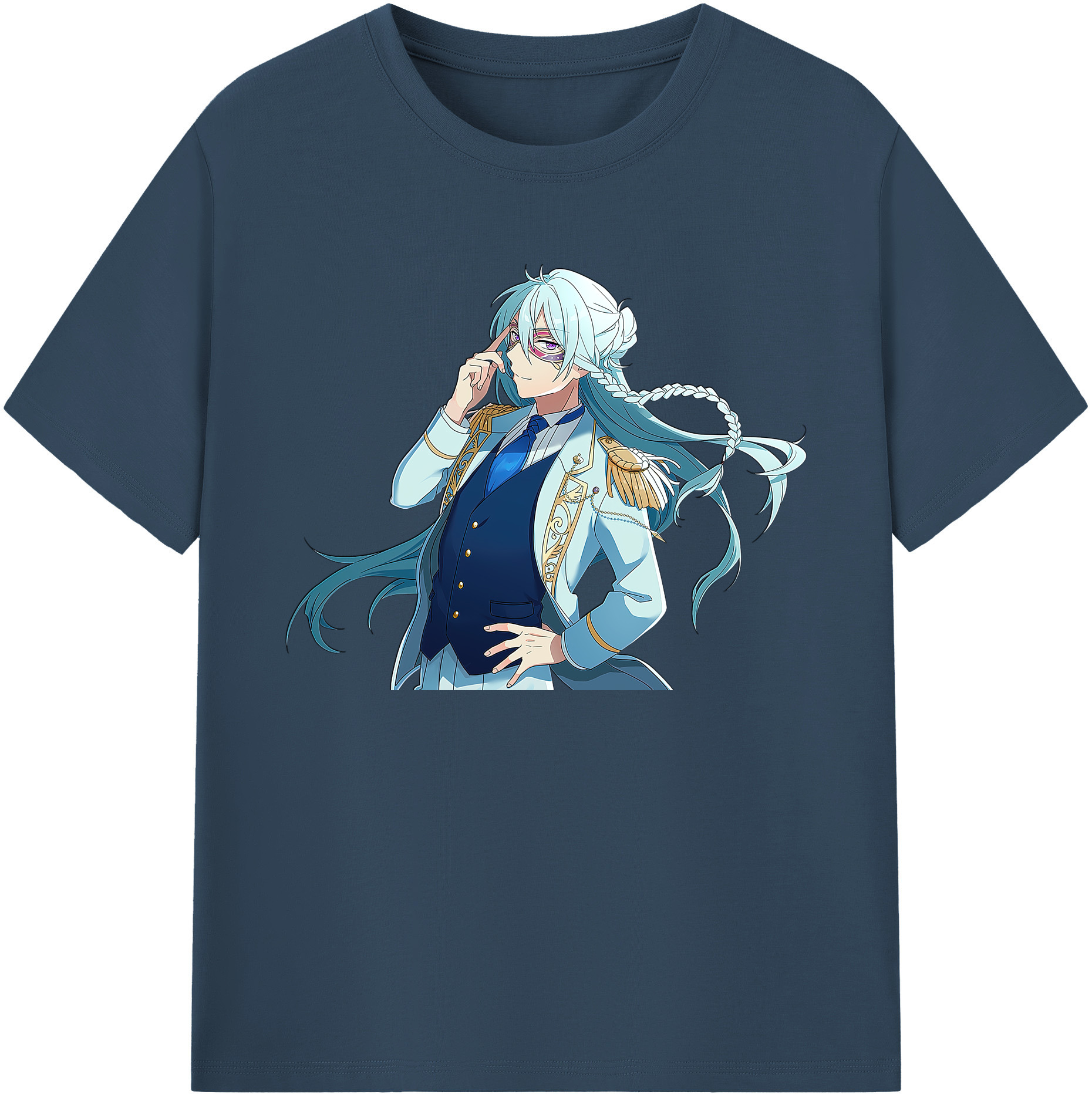 （画像用） あんさんぶるスターズ! Ensemble Stars 綿100％ メンズ半袖Tシャツ｜肌触りやわらか＆通気性