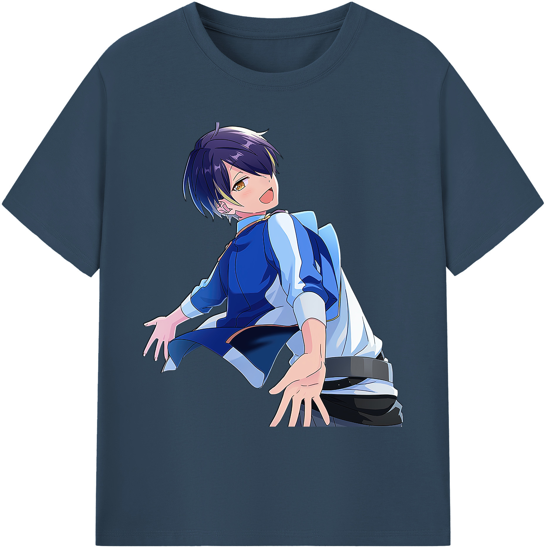 （画像用） あんさんぶるスターズ! Ensemble Stars 綿100％ メンズ半袖Tシャツ｜肌触りやわらか＆通気性