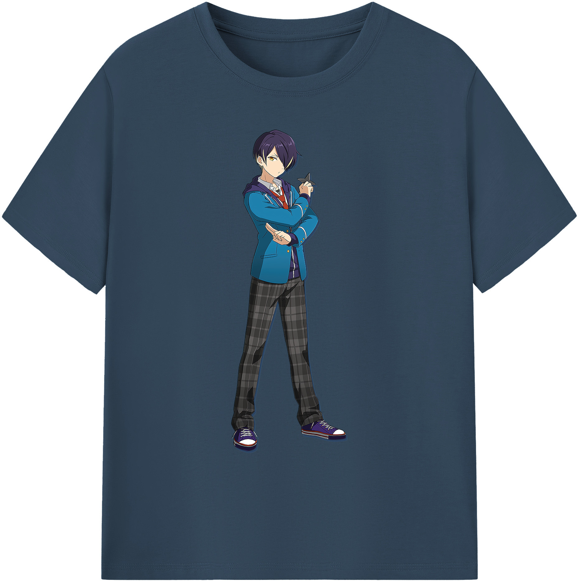 （画像用） あんさんぶるスターズ! Ensemble Stars 綿100％ メンズ半袖Tシャツ｜肌触りやわらか＆通気性