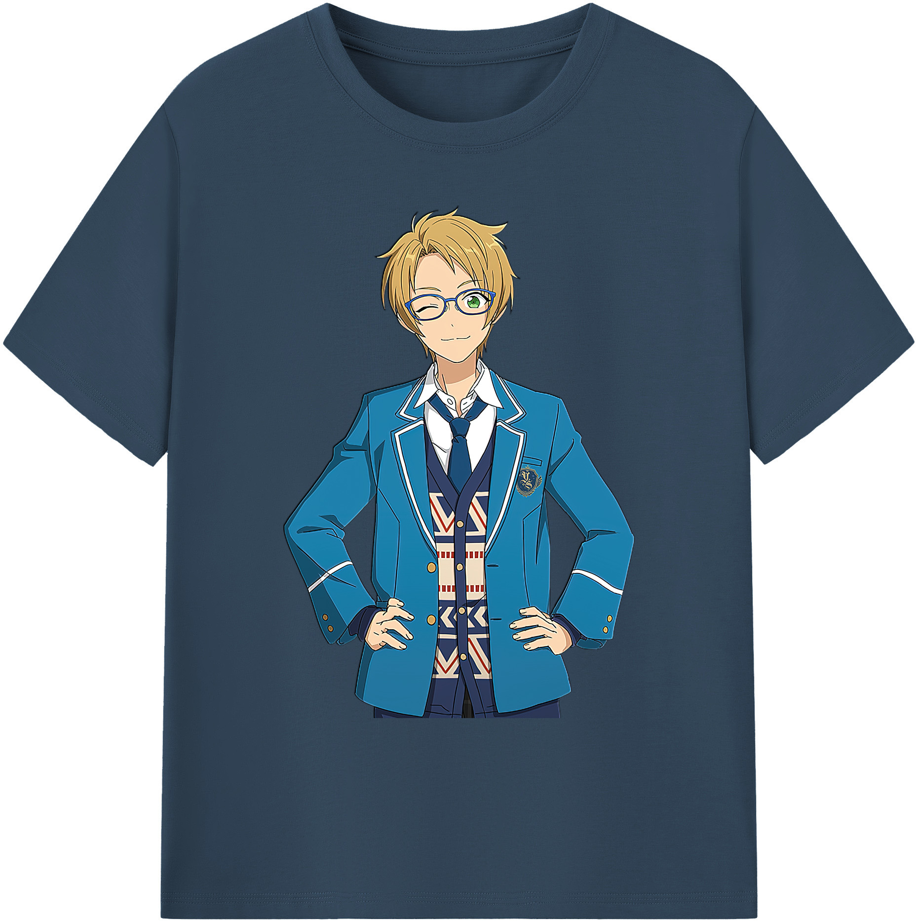 （画像用） あんさんぶるスターズ! Ensemble Stars 綿100％ メンズ半袖Tシャツ｜肌触りやわらか＆通気性