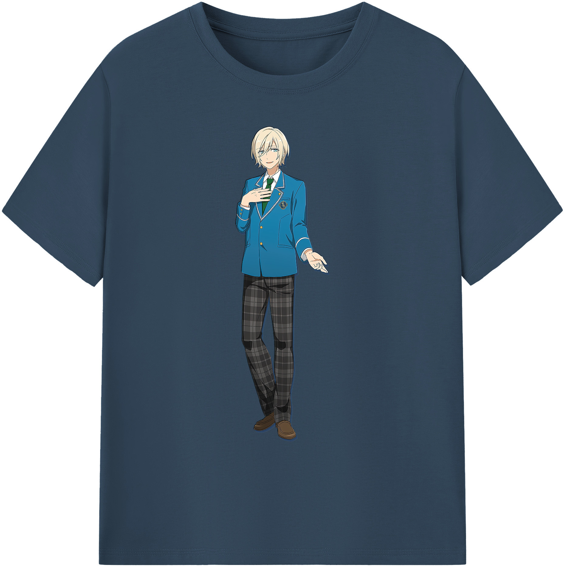 （画像用） あんさんぶるスターズ! Ensemble Stars 綿100％ メンズ半袖Tシャツ｜肌触りやわらか＆通気性
