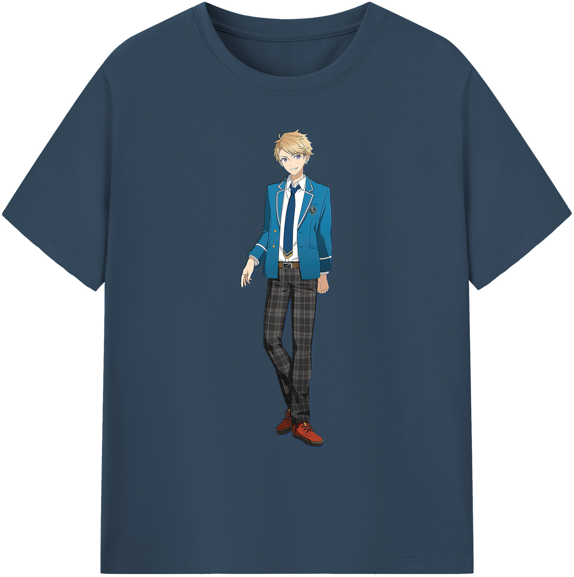 （画像用） あんさんぶるスターズ! Ensemble Stars 綿100％ メンズ半袖Tシャツ｜肌触りやわらか＆通気性