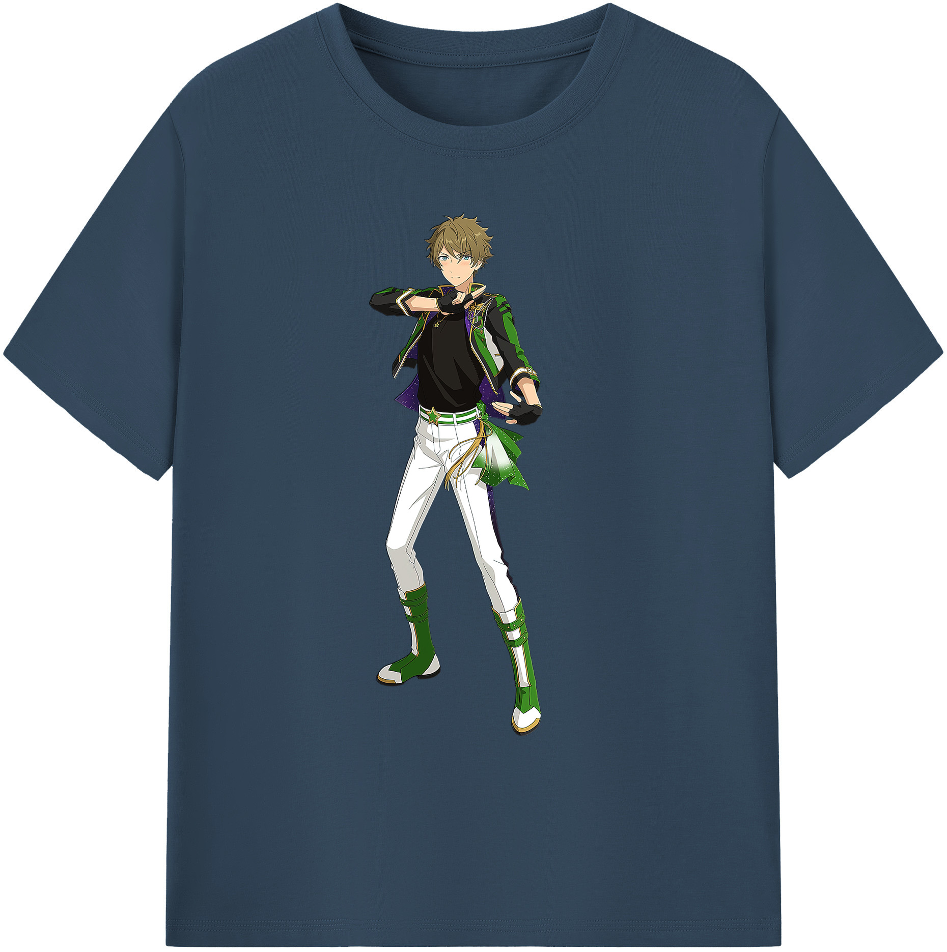 （画像用） あんさんぶるスターズ! Ensemble Stars 綿100％ メンズ半袖Tシャツ｜肌触りやわらか＆通気性