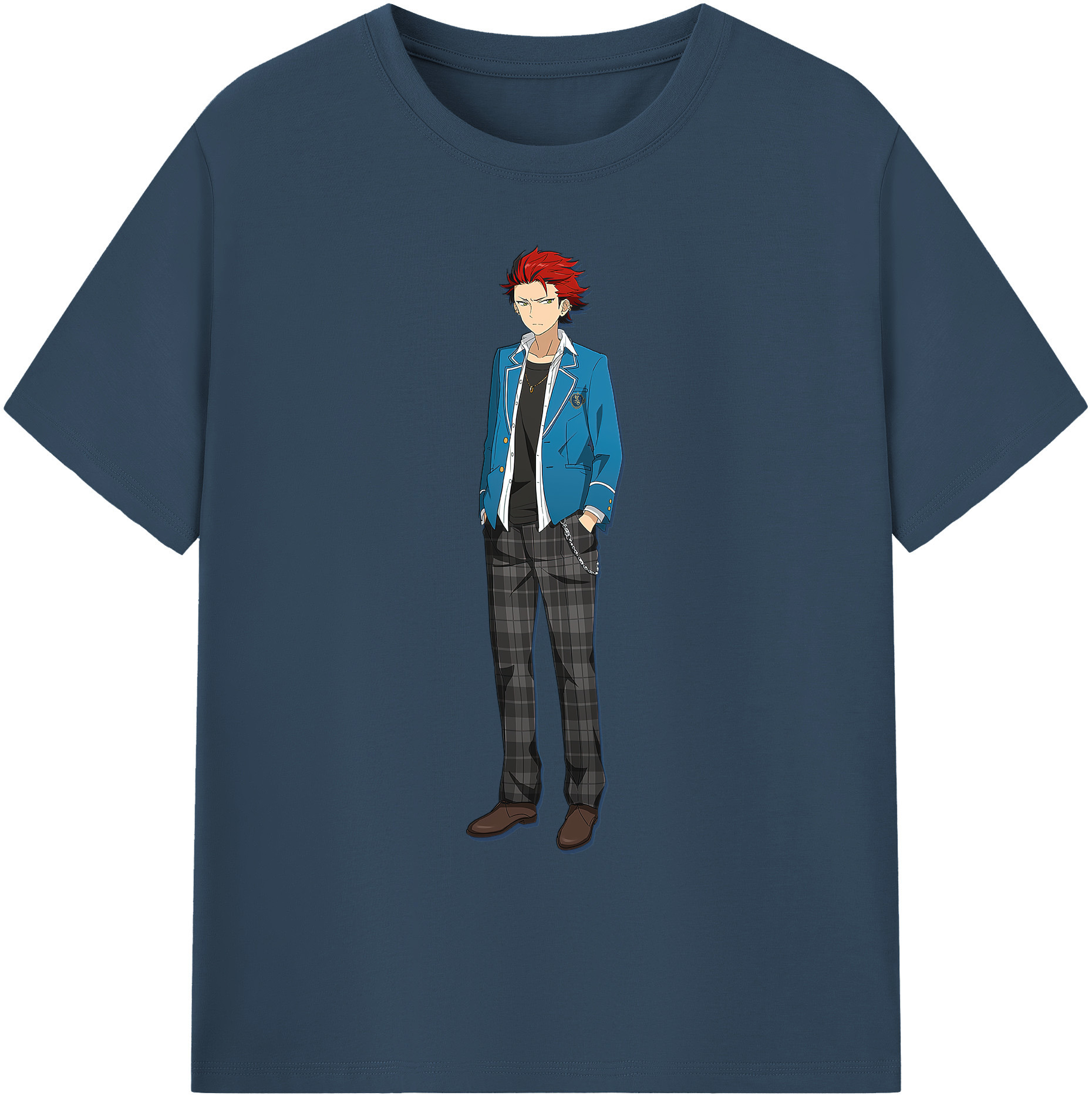 （画像用） あんさんぶるスターズ! Ensemble Stars 綿100％ メンズ半袖Tシャツ｜肌触りやわらか＆通気性
