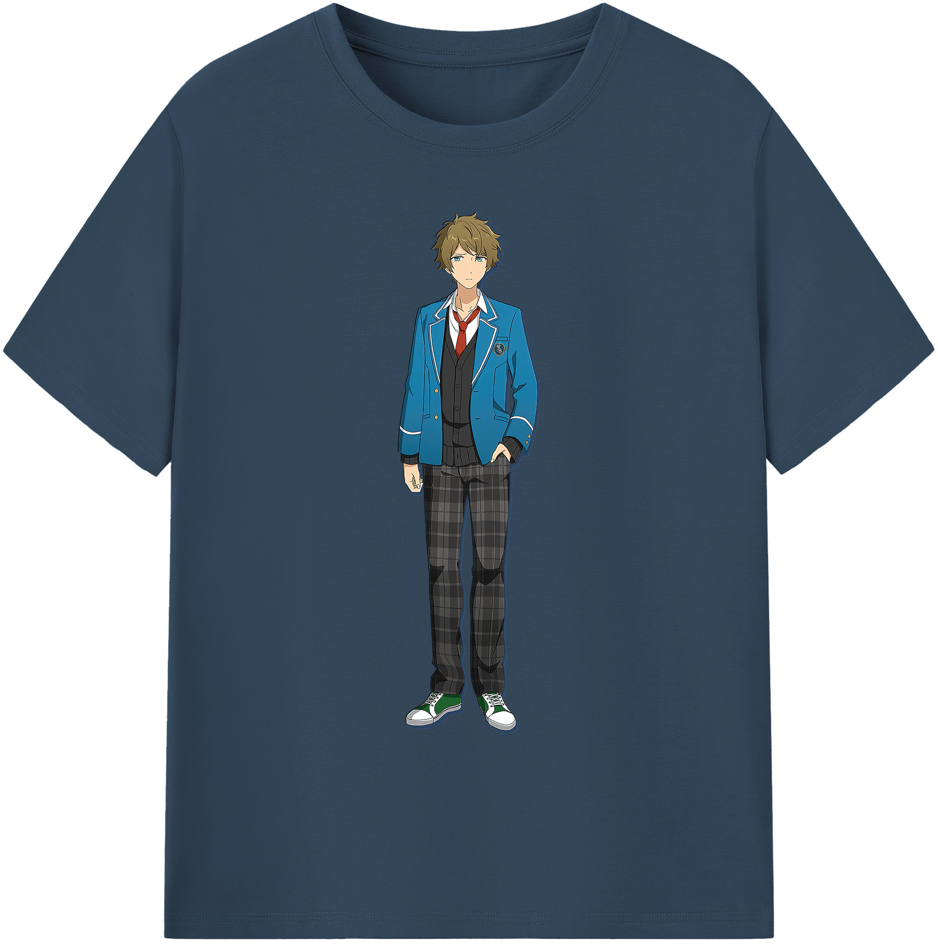 （画像用） あんさんぶるスターズ! Ensemble Stars 綿100％ メンズ半袖Tシャツ｜肌触りやわらか＆通気性