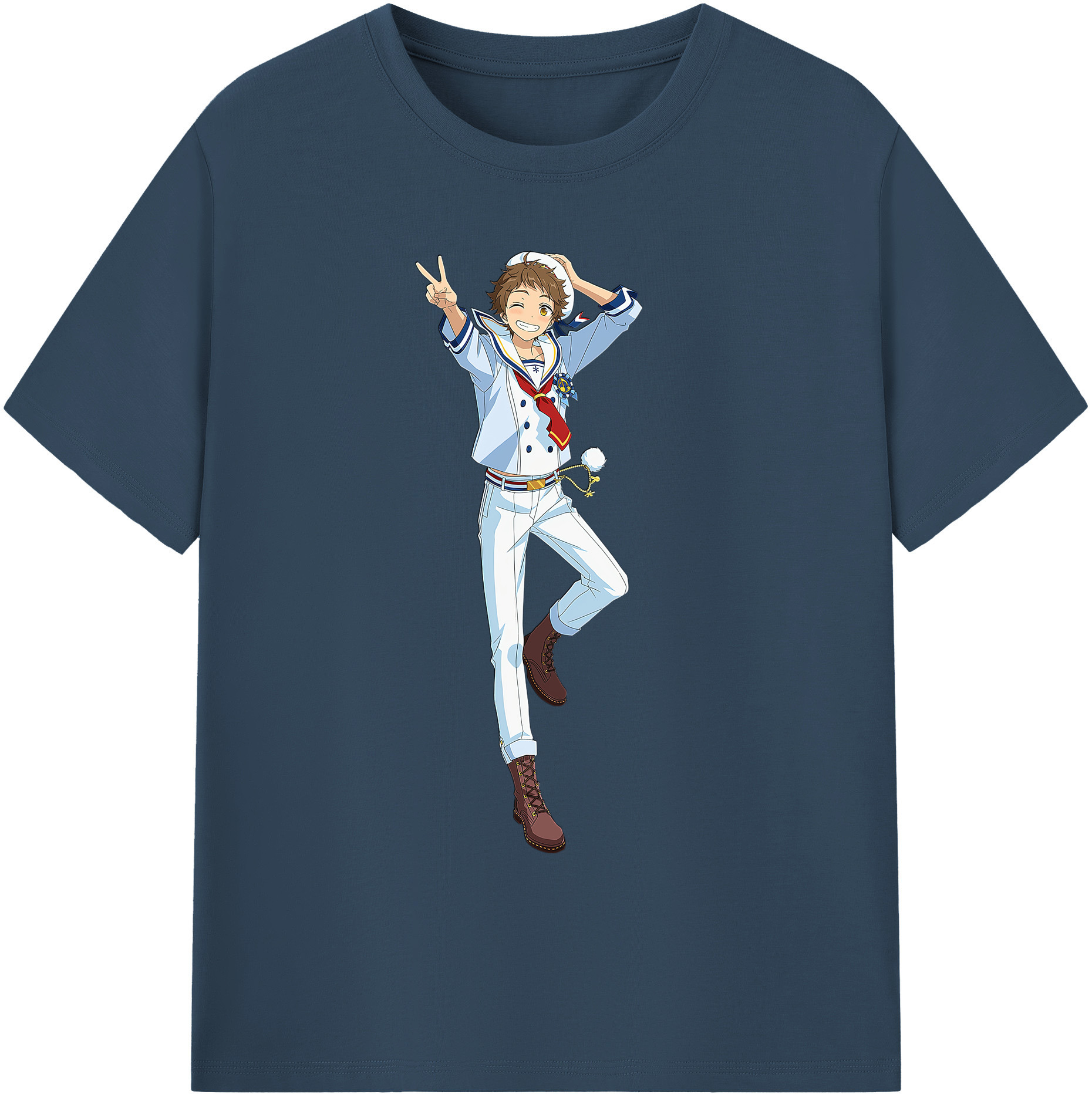 （画像用） あんさんぶるスターズ! Ensemble Stars 綿100％ メンズ半袖Tシャツ｜肌触りやわらか＆通気性