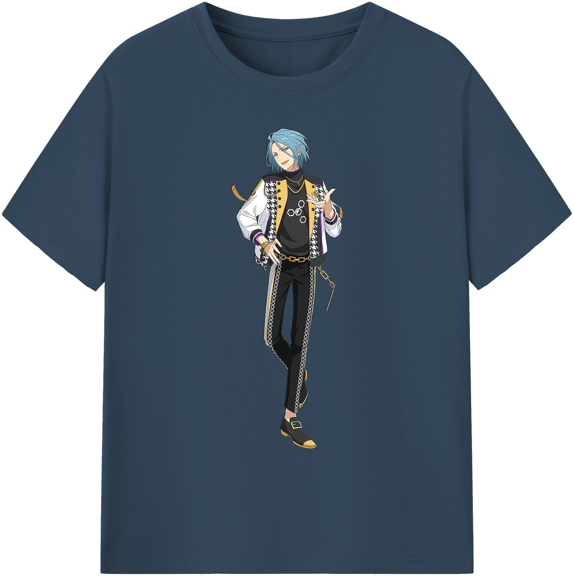 （画像用） あんさんぶるスターズ! Ensemble Stars 綿100％ メンズ半袖Tシャツ｜肌触りやわらか＆通気性