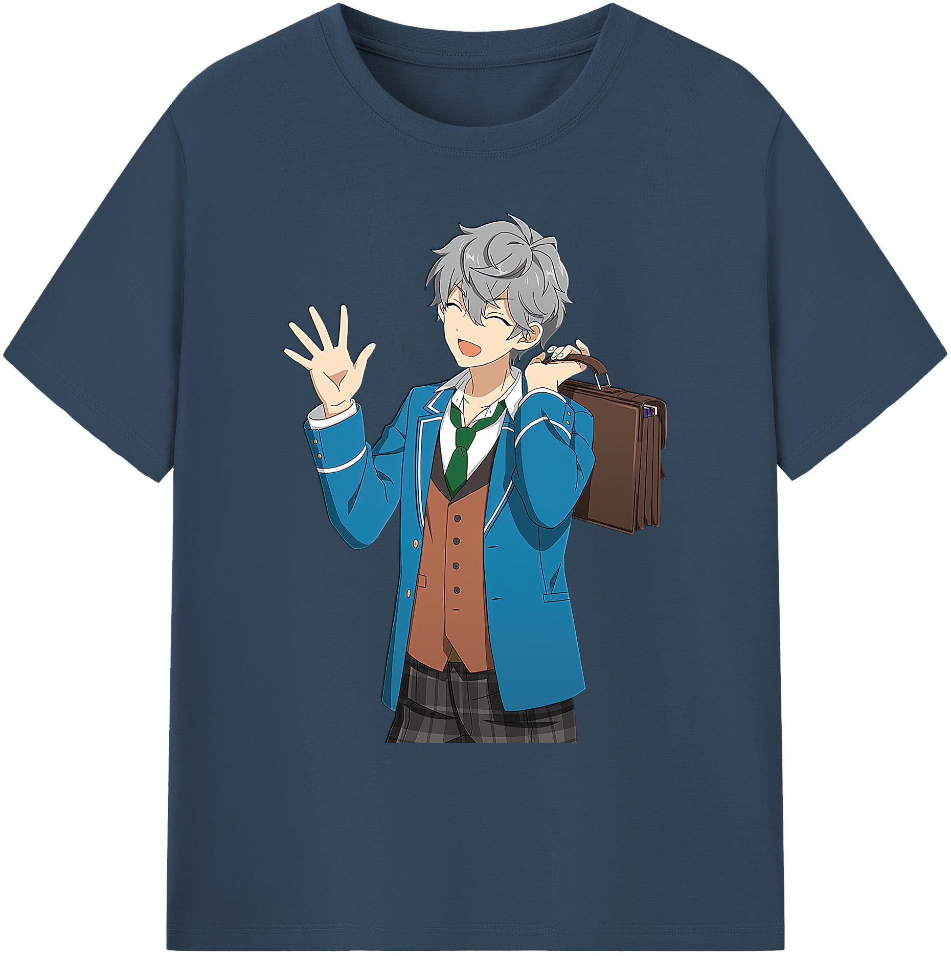 （画像用） あんさんぶるスターズ! Ensemble Stars 綿100％ メンズ半袖Tシャツ｜肌触りやわらか＆通気性