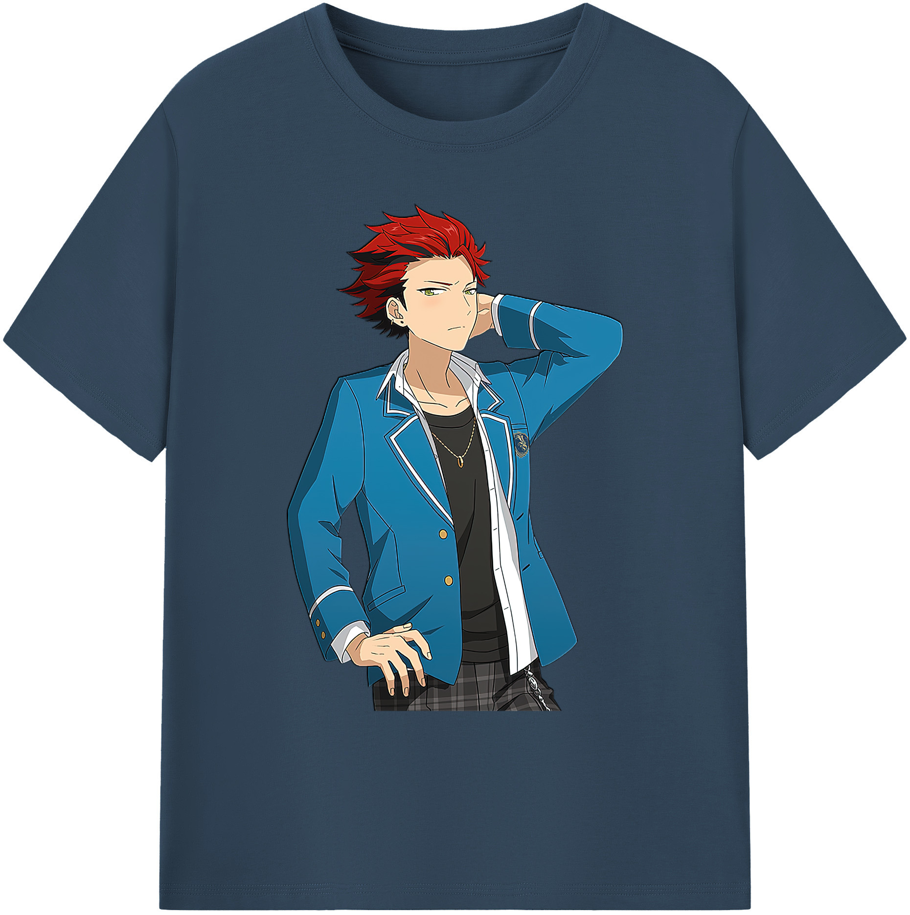 （画像用） あんさんぶるスターズ! Ensemble Stars 綿100％ メンズ半袖Tシャツ｜肌触りやわらか＆通気性