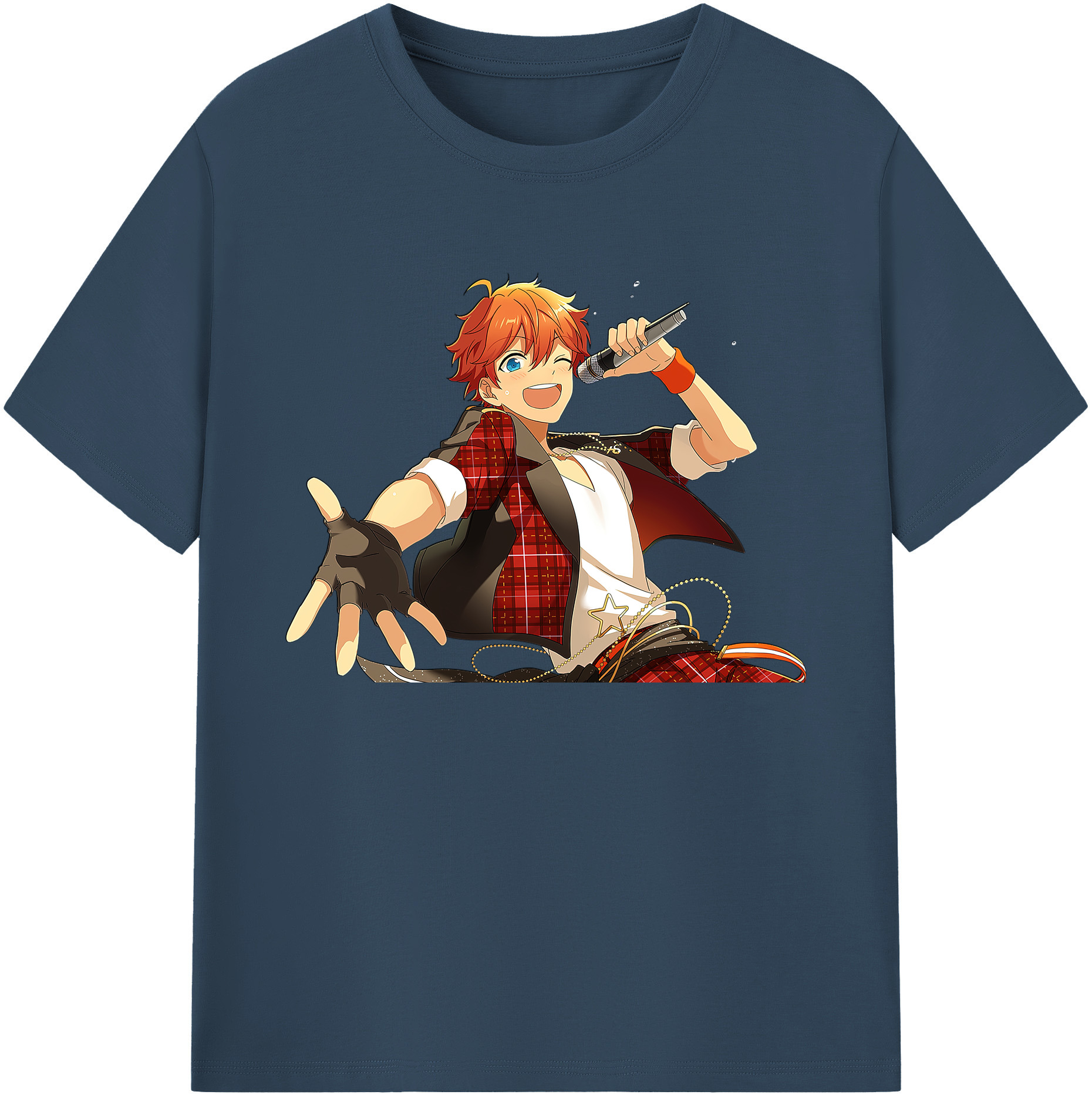 （画像用） あんさんぶるスターズ! Ensemble Stars 綿100％ メンズ半袖Tシャツ｜肌触りやわらか＆通気性