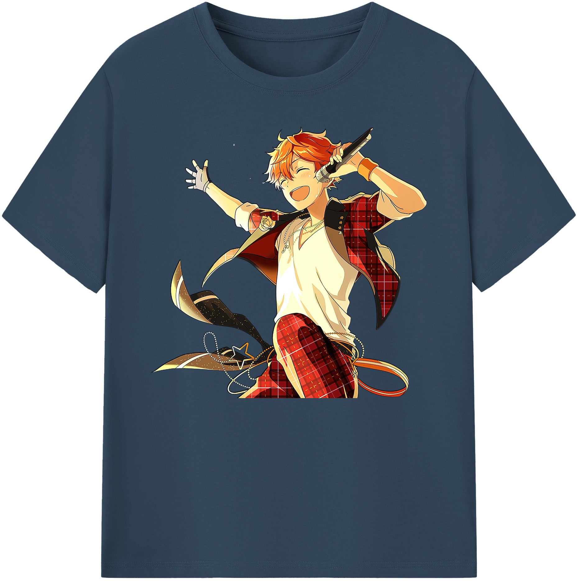 （画像用） あんさんぶるスターズ! Ensemble Stars 綿100％ メンズ半袖Tシャツ｜肌触りやわらか＆通気性