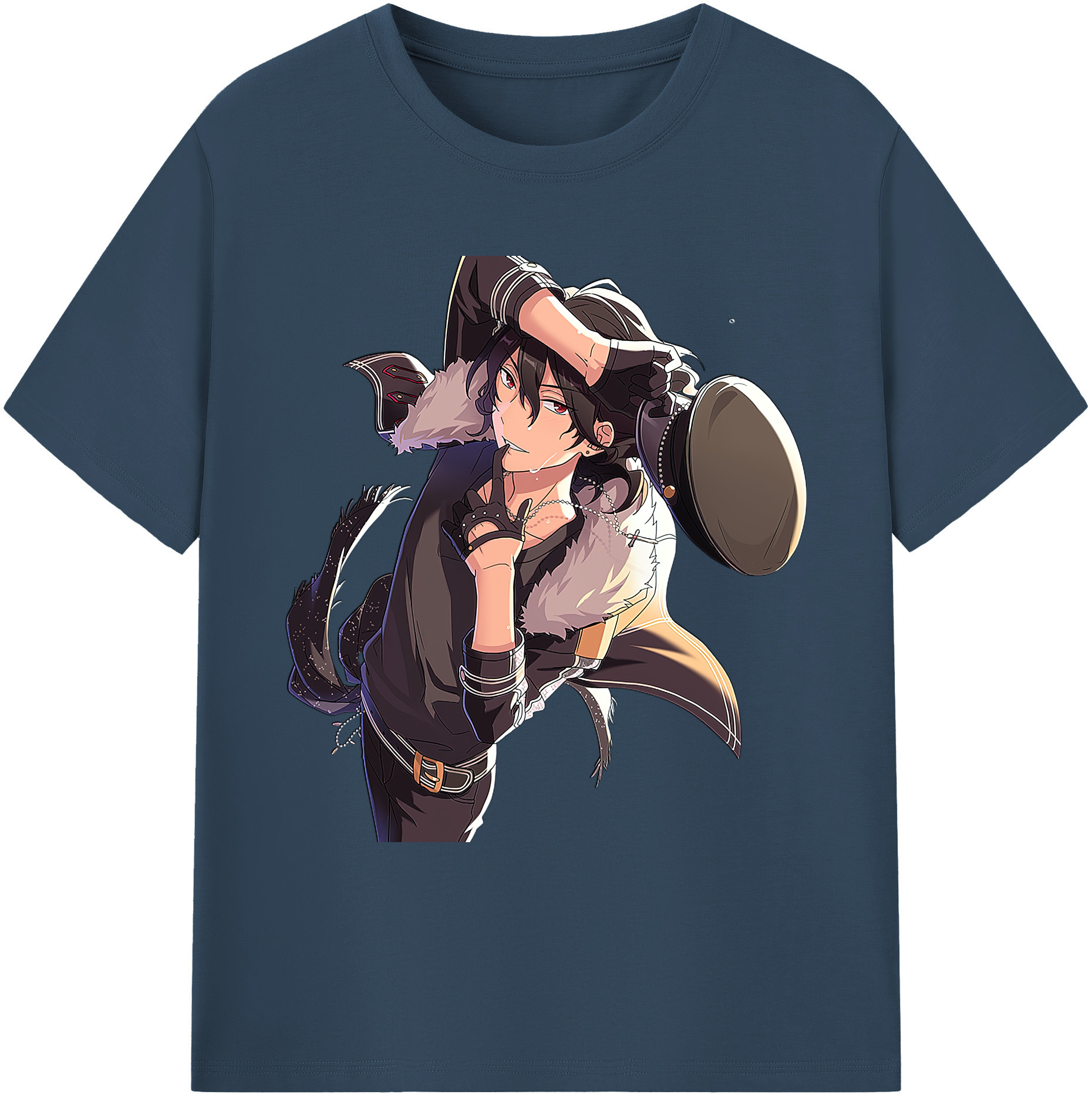 （画像用） あんさんぶるスターズ! Ensemble Stars 綿100％ メンズ半袖Tシャツ｜肌触りやわらか＆通気性