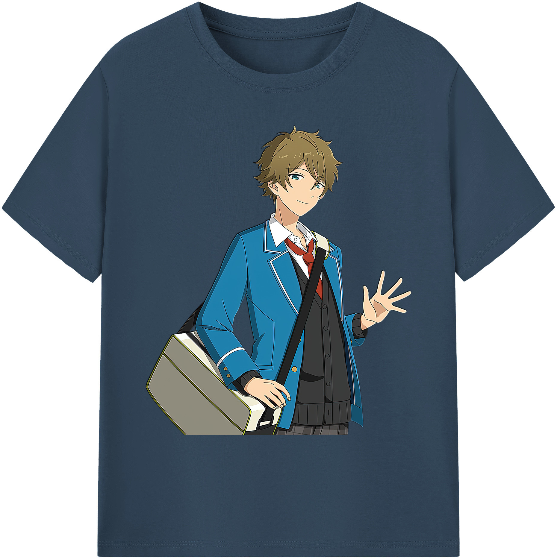 （画像用） あんさんぶるスターズ! Ensemble Stars 綿100％ メンズ半袖Tシャツ｜肌触りやわらか＆通気性