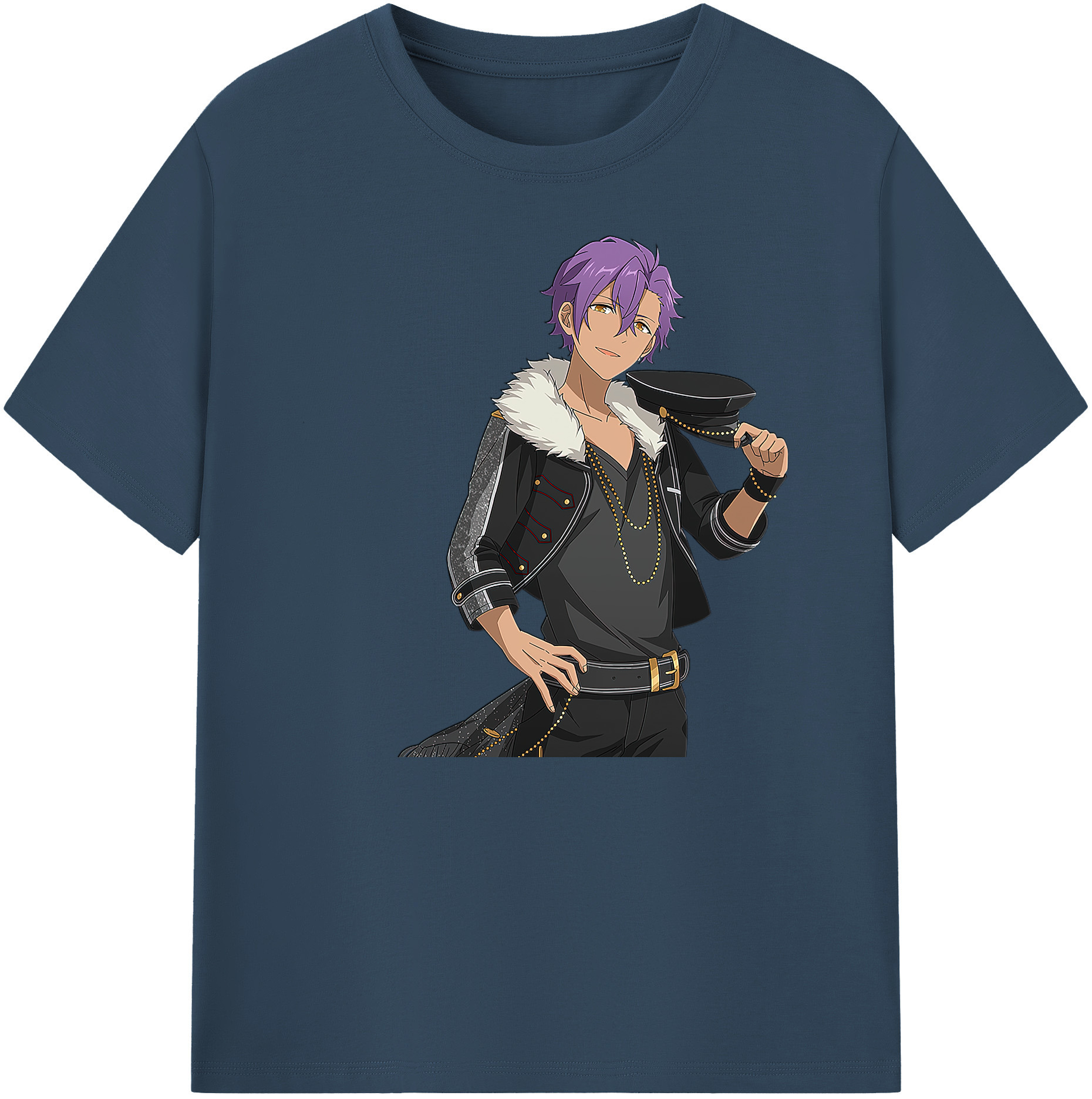 （画像用） あんさんぶるスターズ! Ensemble Stars 綿100％ メンズ半袖Tシャツ｜肌触りやわらか＆通気性